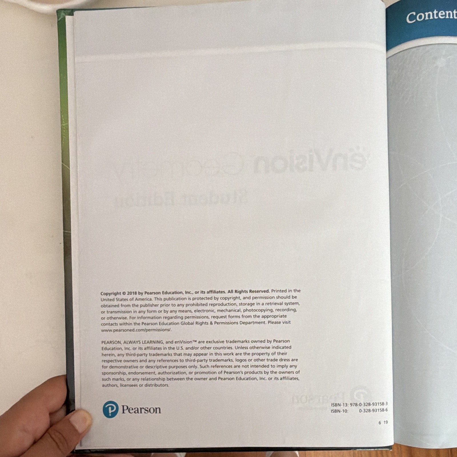 Pearson enVision Geometry 2018 Hardcover High School Math Textbook English