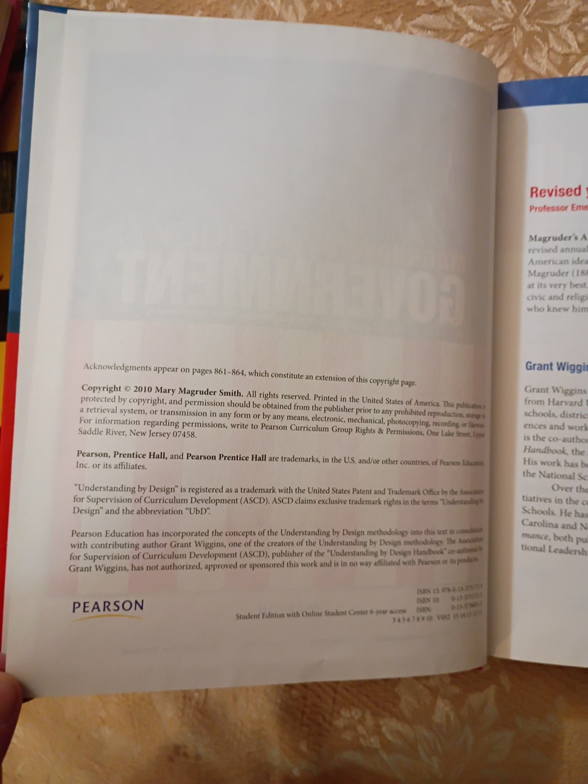 2010 Magruder’s American Government McClenaghan Prentice Hall Hardcover Book