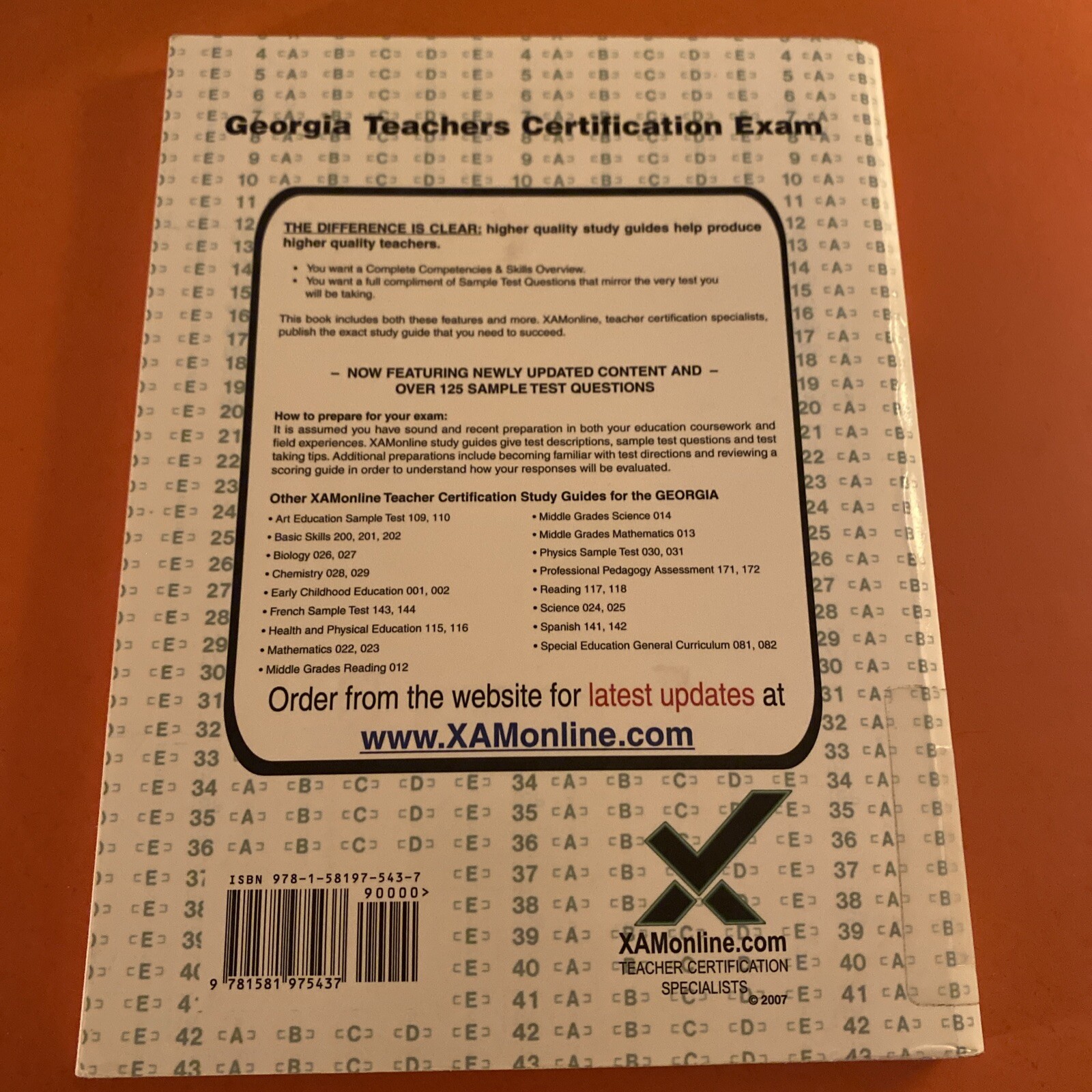 GACE Middle Grades Mathematics 013 Teacher Certification Test Prep Study – GOOD