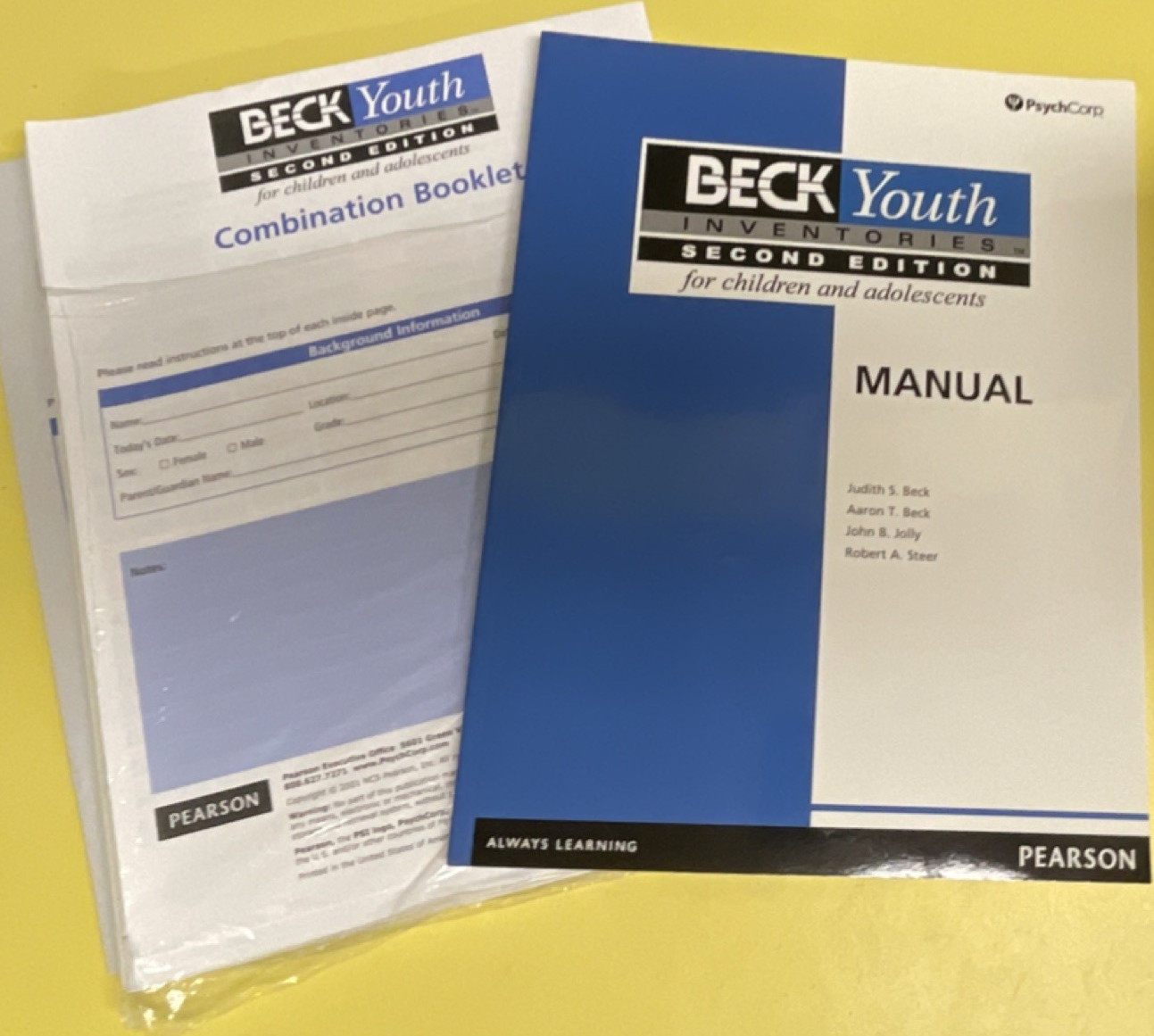 Pearson Beck Youth Inventories Second Edition Complete Test Kit