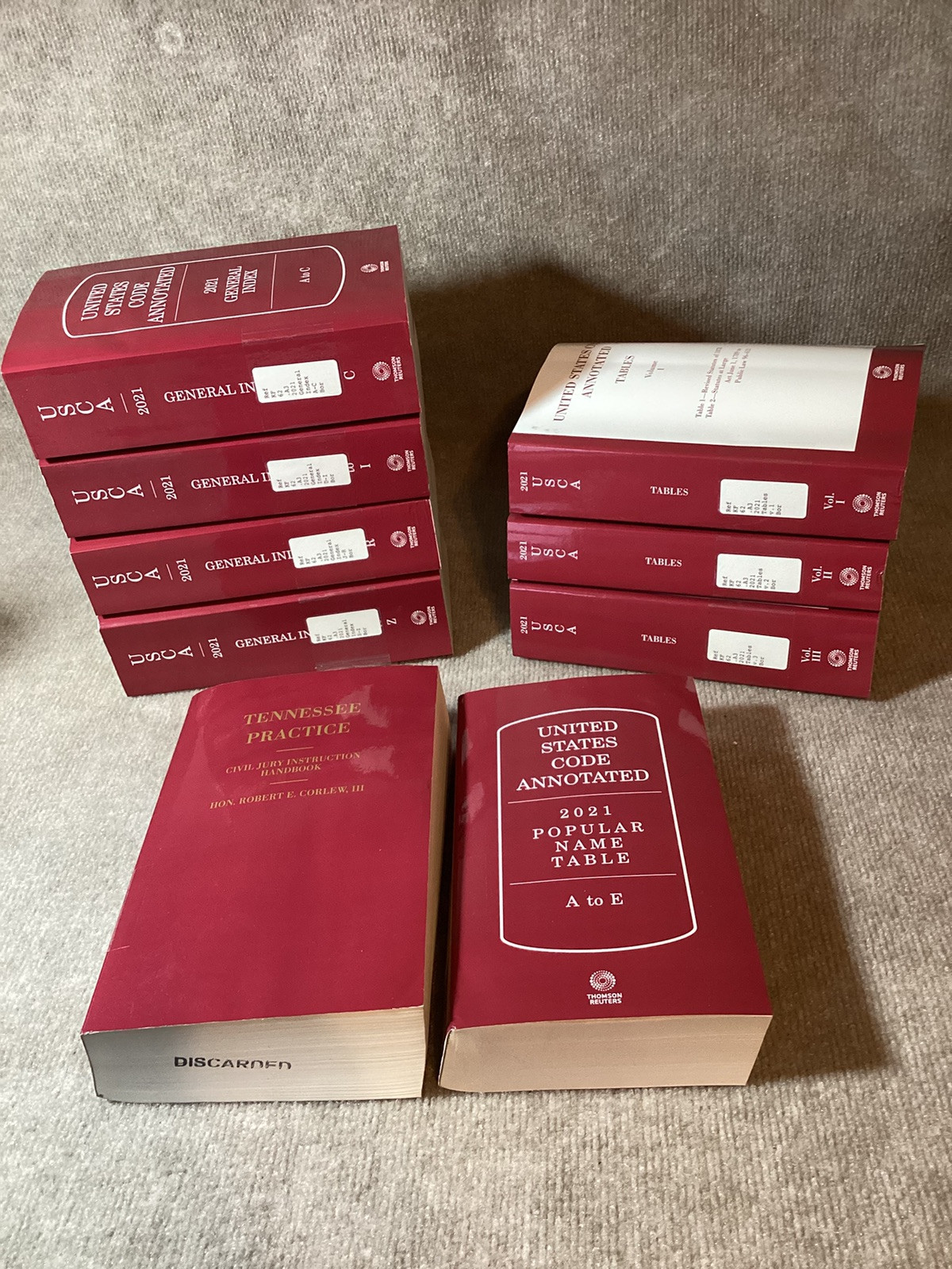 United States Code Annotated General Index 2021 USCA Tables Civil Jury Handbook