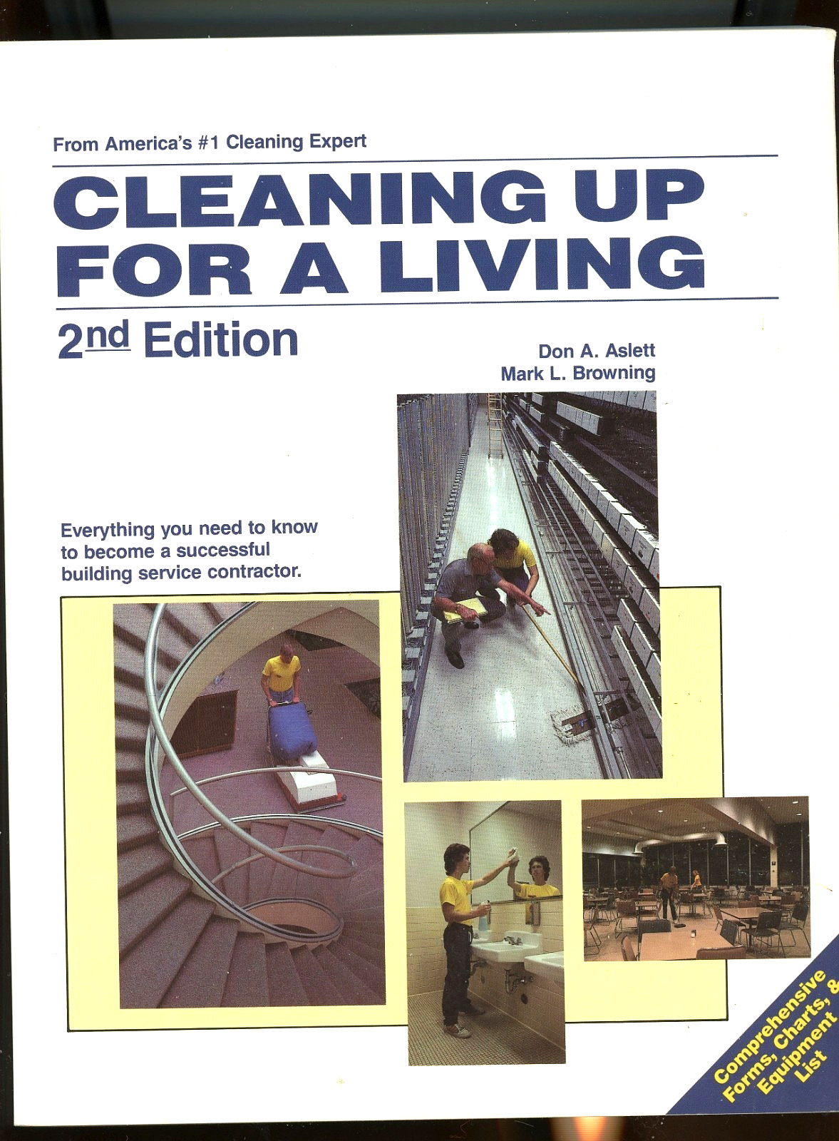 Cleaning Up for a Living don aslett how to 11″ x 8 1/2″ 208 Pages paperback book