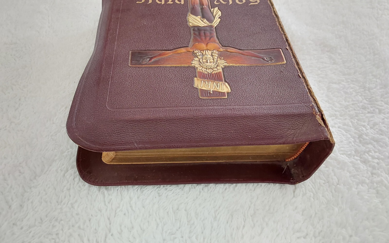 Vtge. 1955 Holy Bible Holy Trinity Edition Of Catholic Bible Archbishop Book