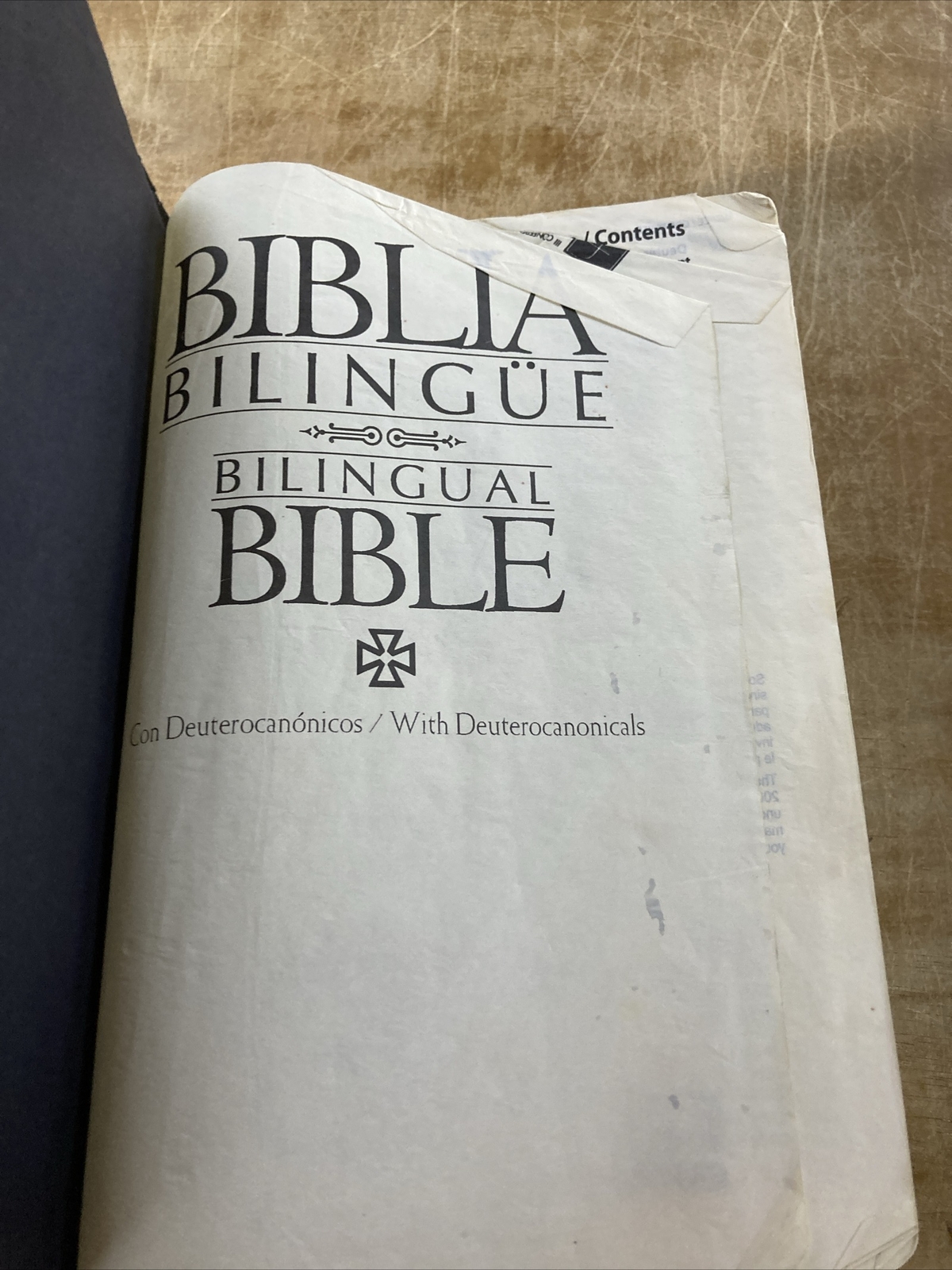 Spanish English Bilingual Bible Leather Biblia Bilingue Good News Dios Habla Hoy