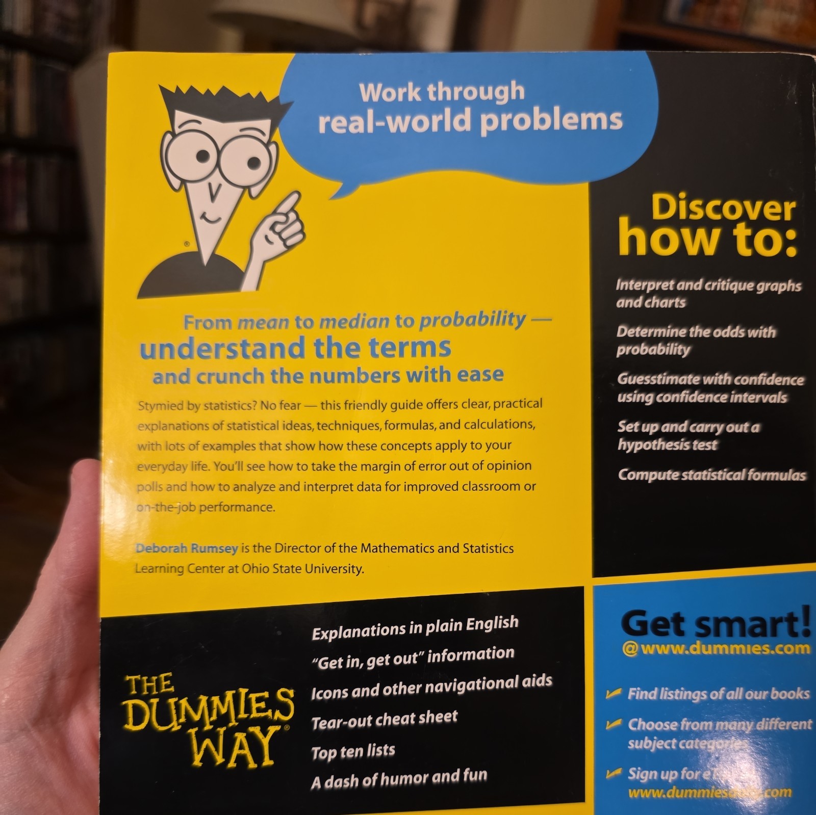 Statistics for Dummies® by Deborah J. Rumsey (2003, Trade Paperback)