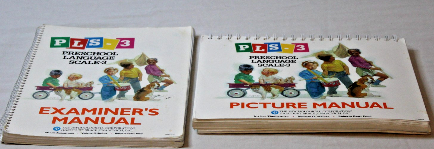 Preschool Language Scale-3 Language Evaluation Test Picture & Examiner’s Manuals
