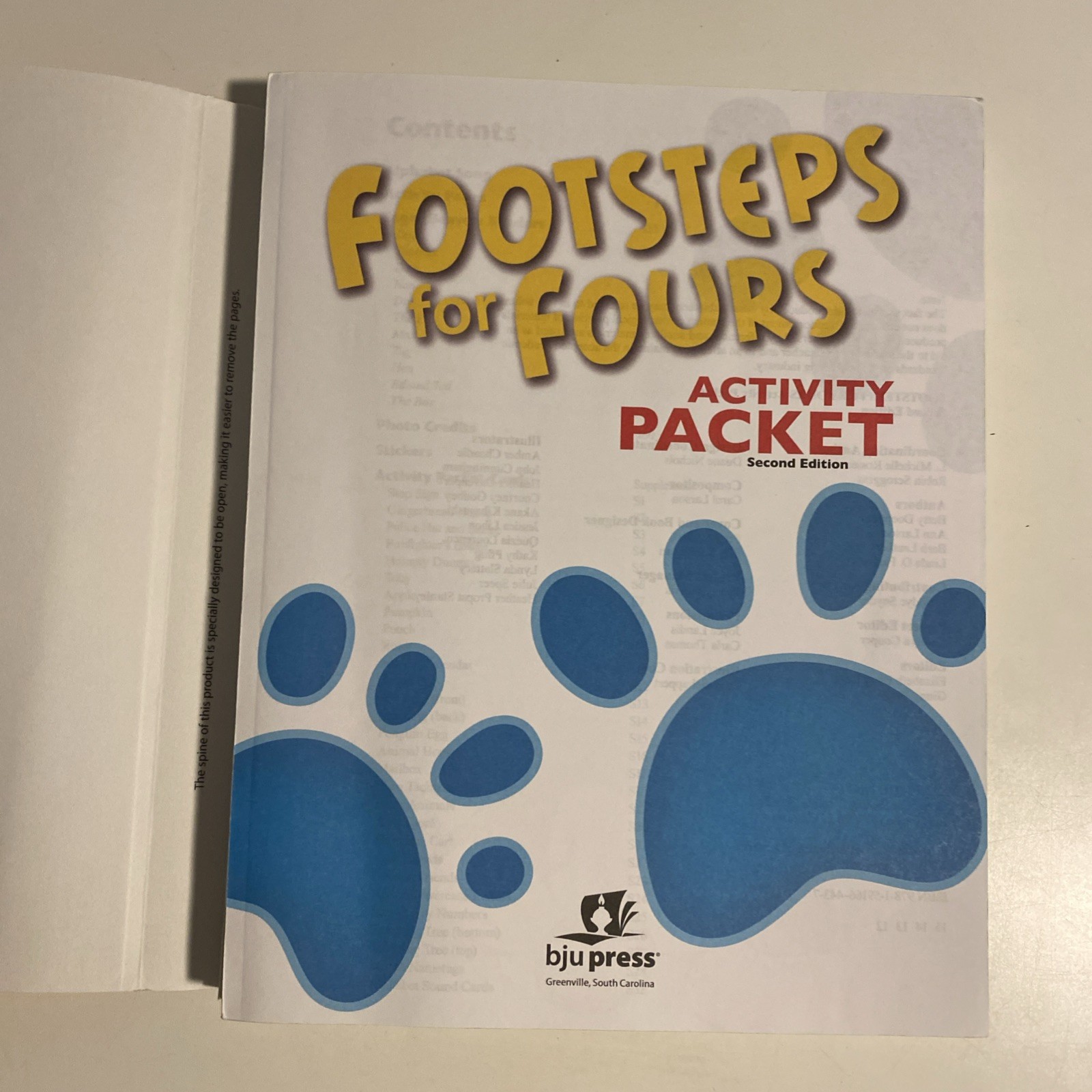 BJU Footsteps for Fours Second Edition Activity Packet