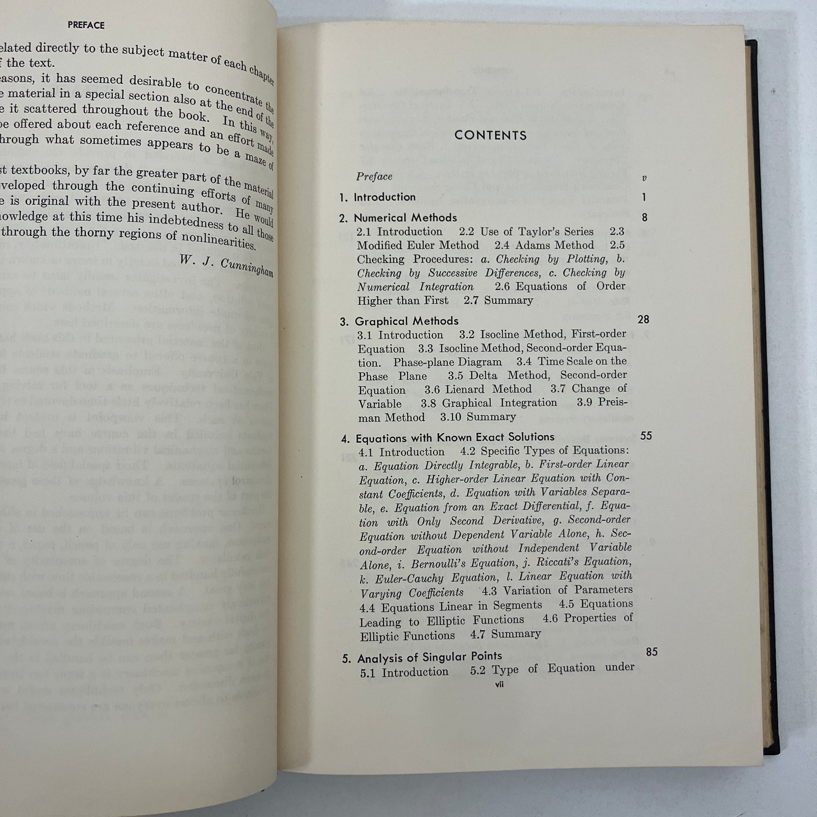 Nonlinear Analysis McGraw Hill Electrical and Electronic Engineering 1958 HC