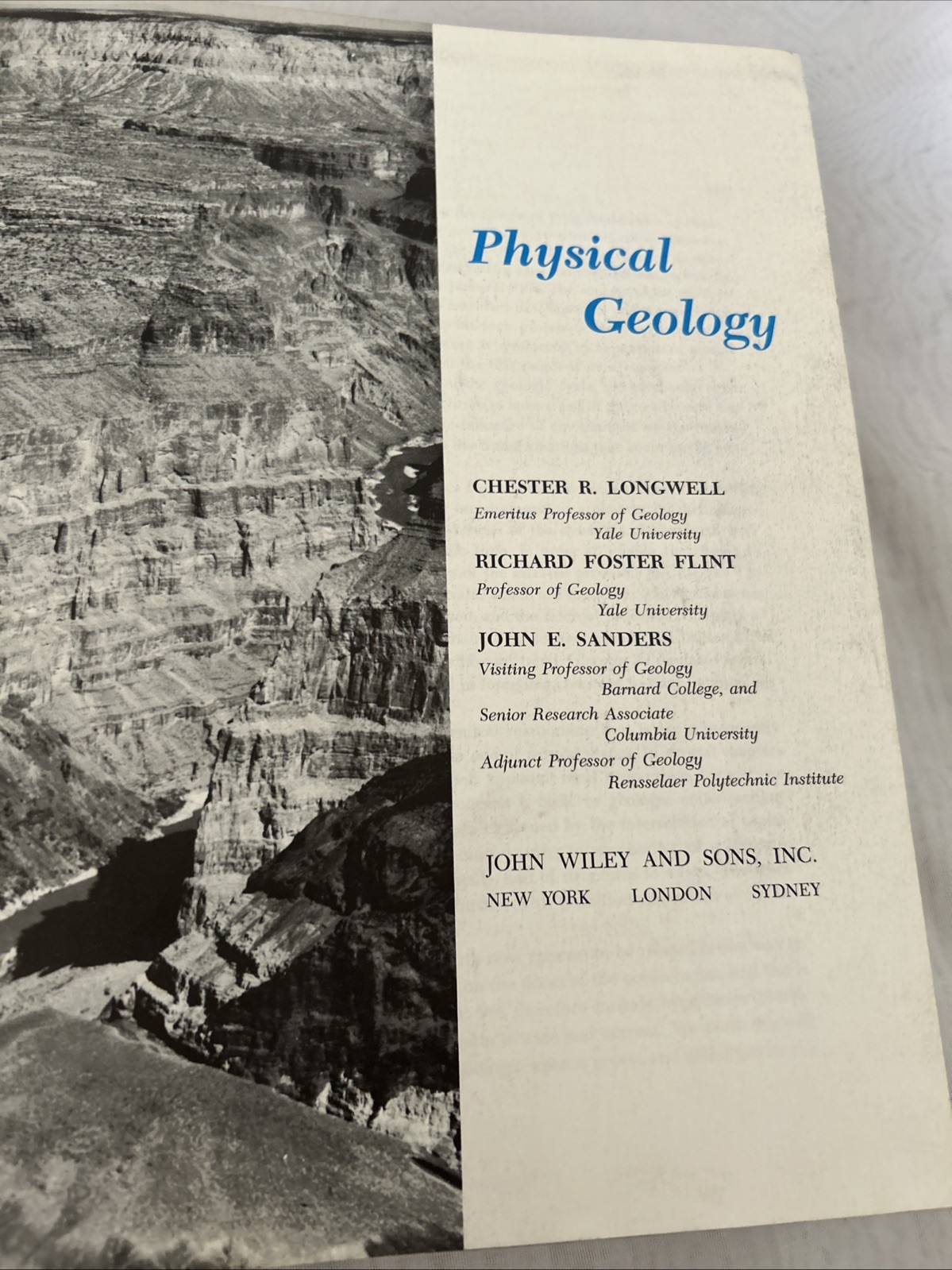 Physical Geology, Longwell; John Wiley & Sons c. 1969
