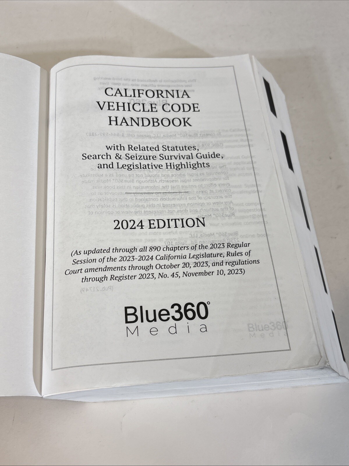 California Vehicle Code Handbook 2024 Edition Blue360 Media Ben Clark Training