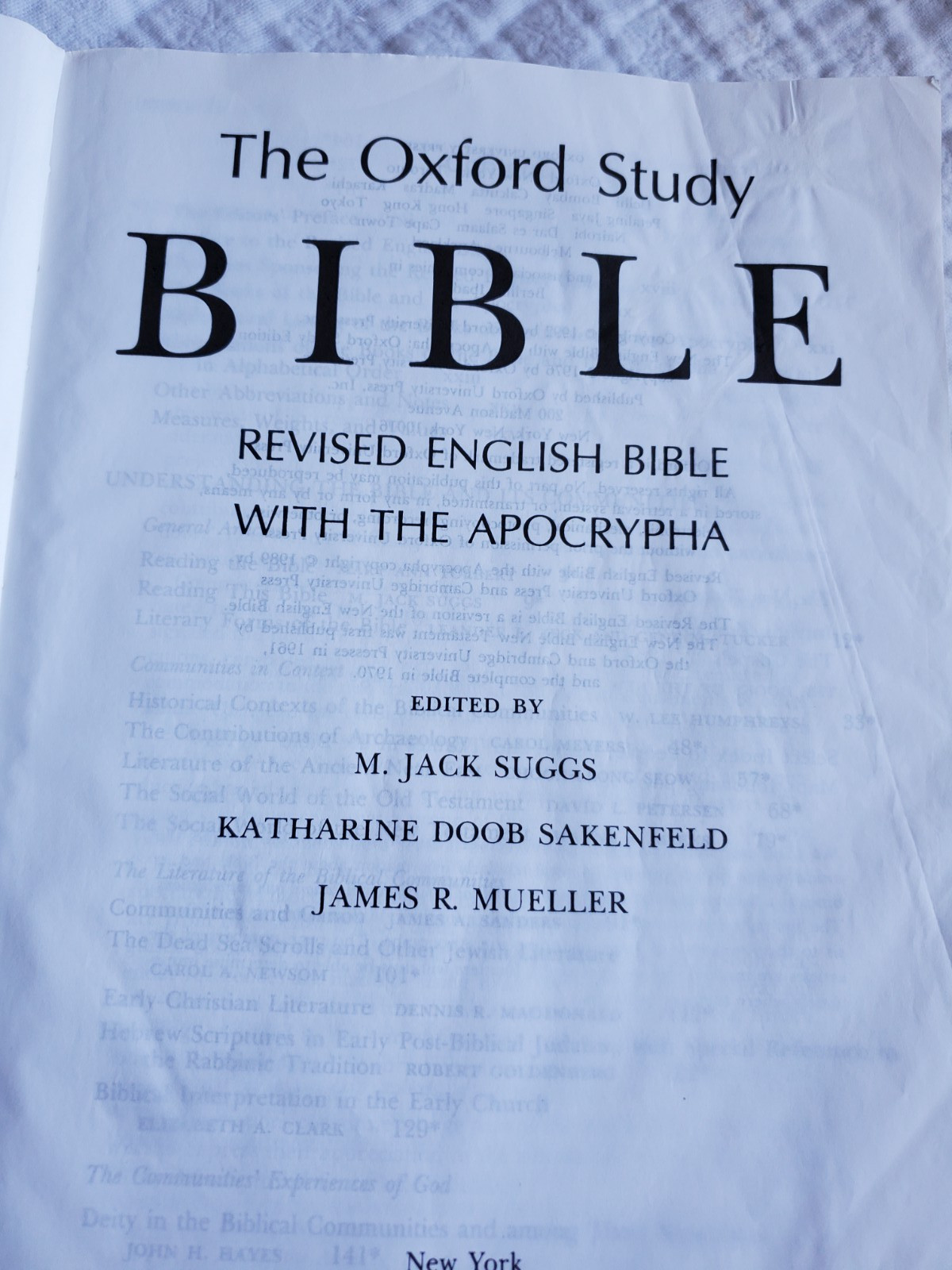 Oxford Study Bible Ed. Suggs & Cambridge Companion to Biblical Interpretation PB