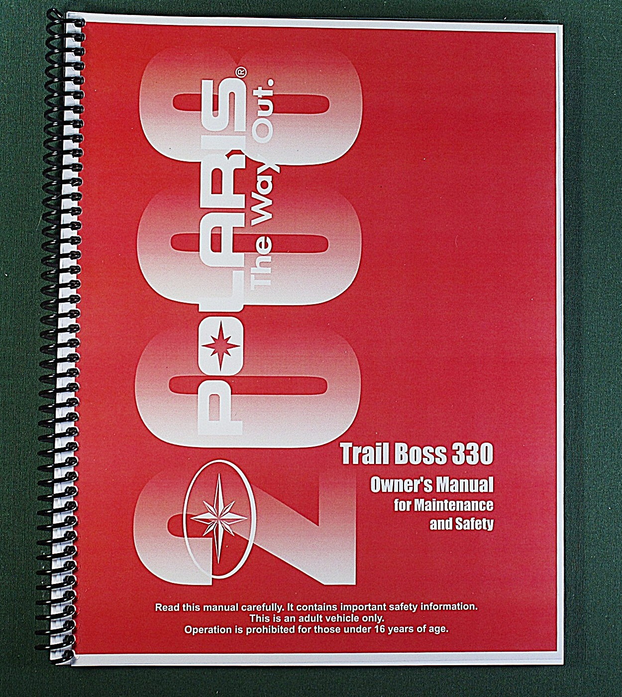 2008 Polaris Trail Boss 330 ATV Owner’s Manual: 122 Pages & Protective Covers!
