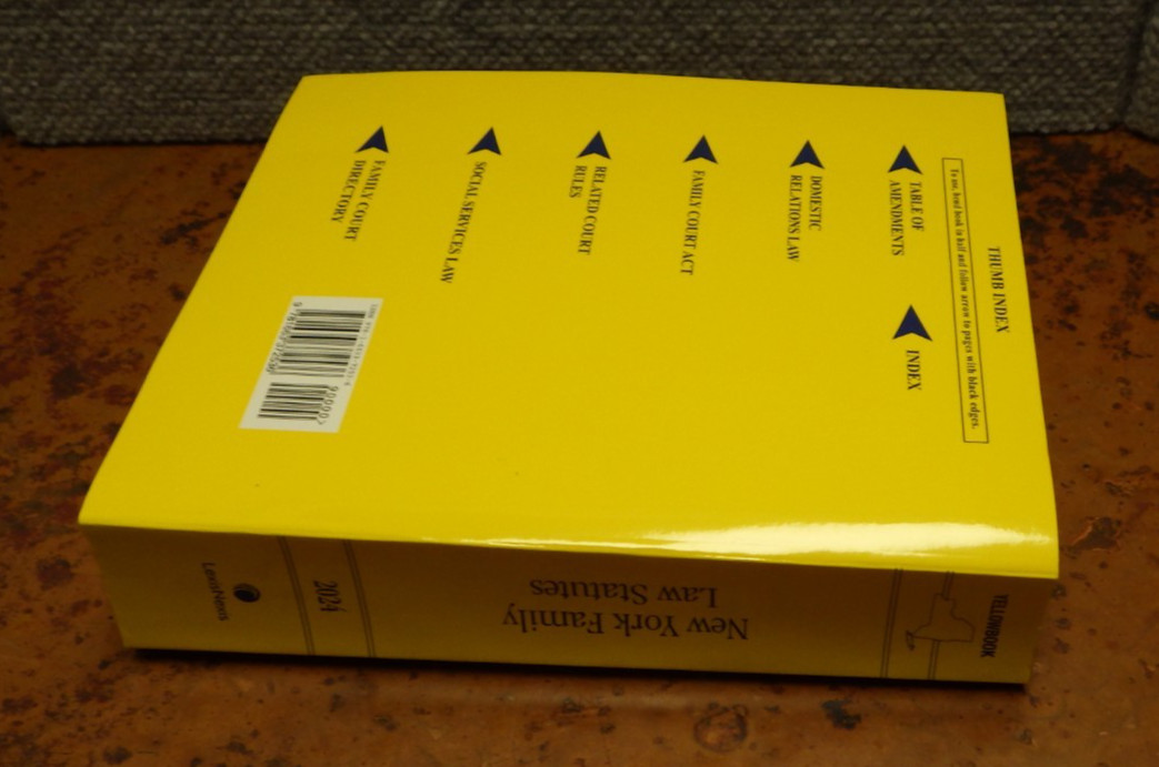 New York Family Law Statutes 2024 Edition Yellowbook LexisNexis SC