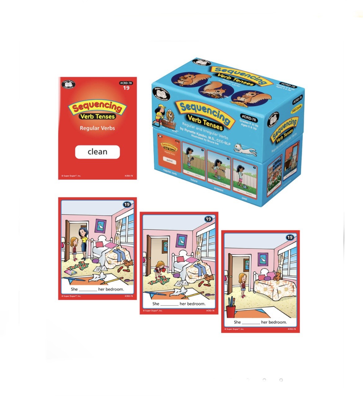 Super Duper Publications: Sequencing Verb Tenses Bundle (Set 1 and Set 2) Cards