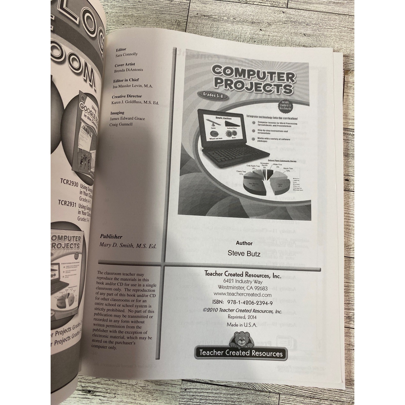 Computer Projects Activity Book Grades 5-6 (Age 10-12) Steve Butz 2014 TCR 2394
