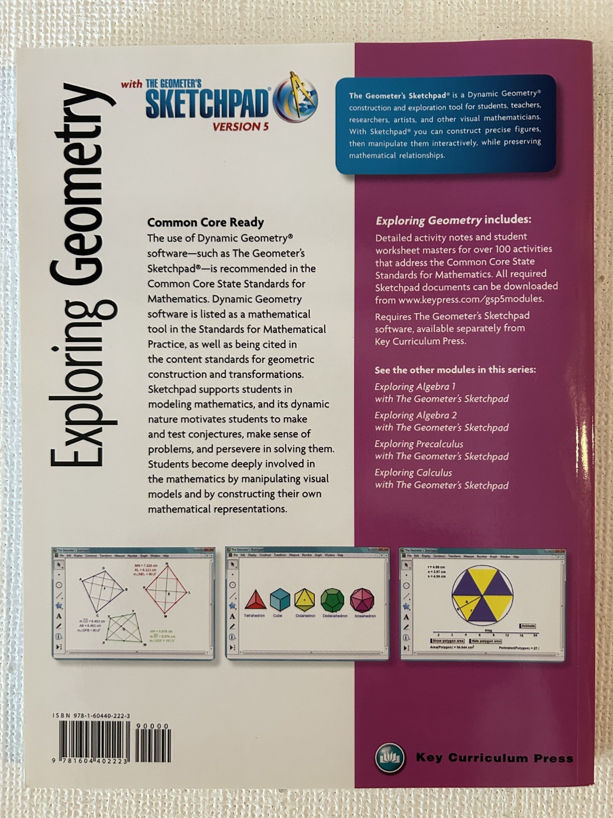 Common Core Ready, EXPLORING GEOMETRY – Version 5 – Key Curriculum Press