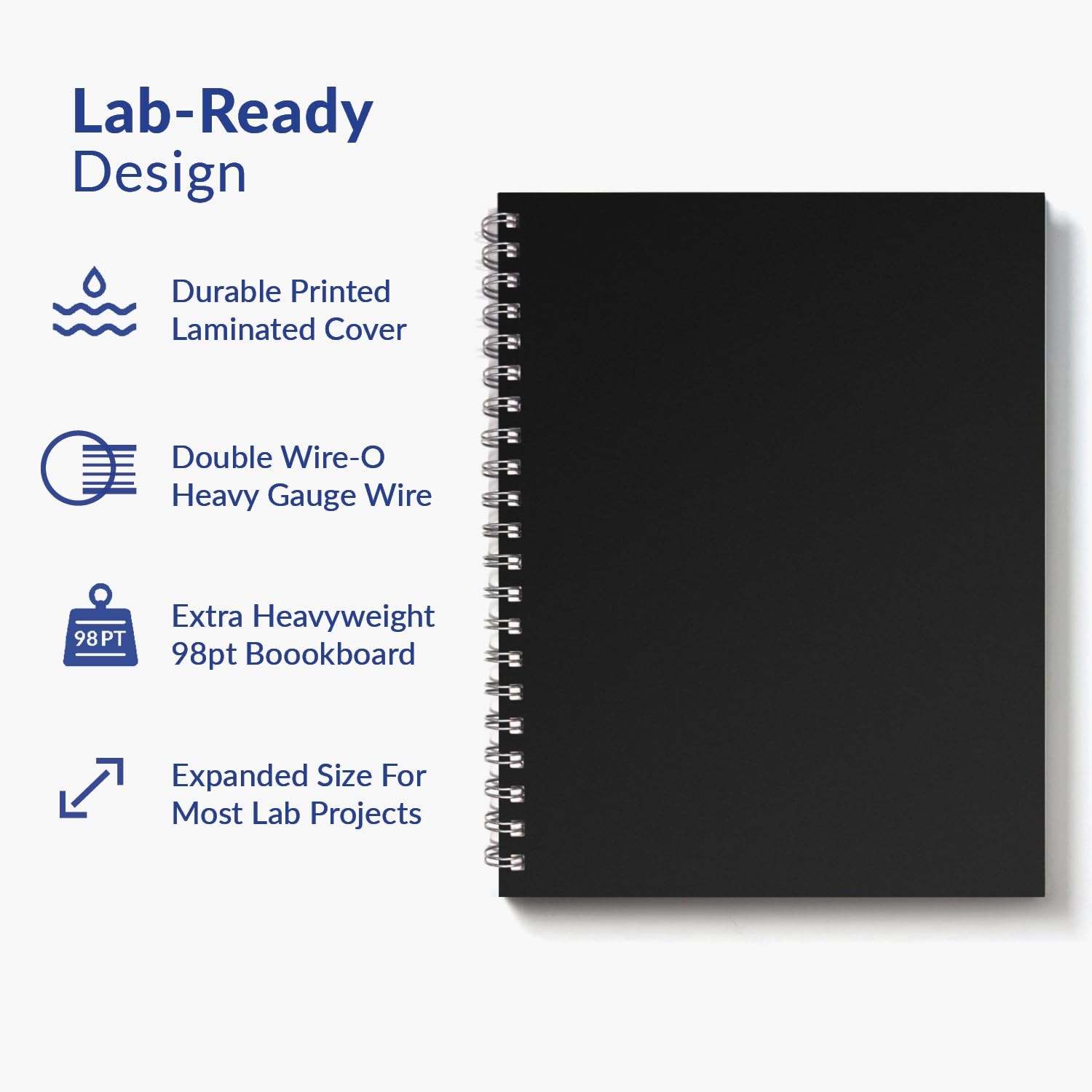 Advanced W7-B Expanded Wirebound Lab Notebook, 9.25 x 11.75 in (23.5 x 30 cm)…