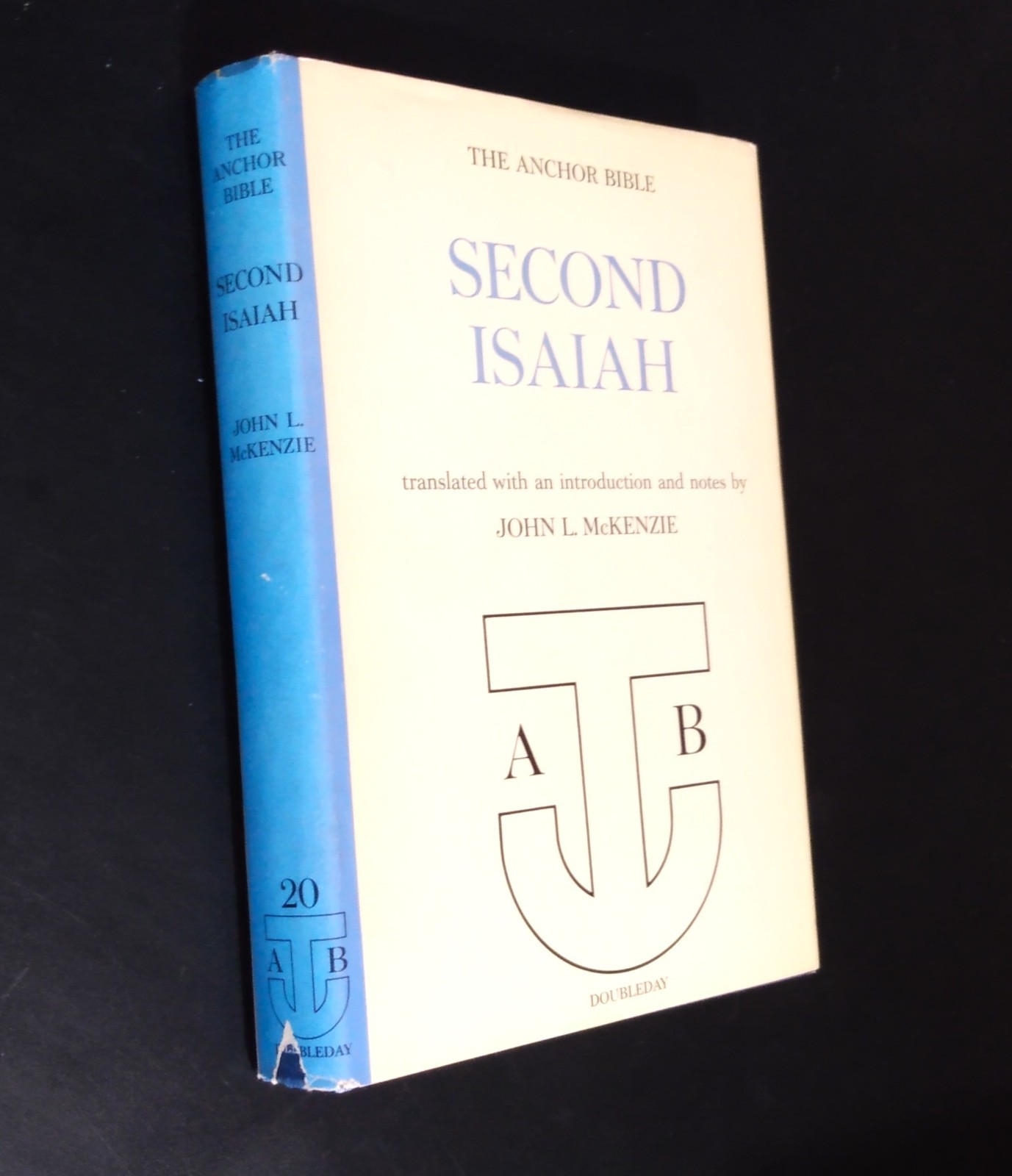SECOND ISAIAH – John L. McKenzie (hc/dj) THE ANCHOR BIBLE (Volume 20) 1st Ed