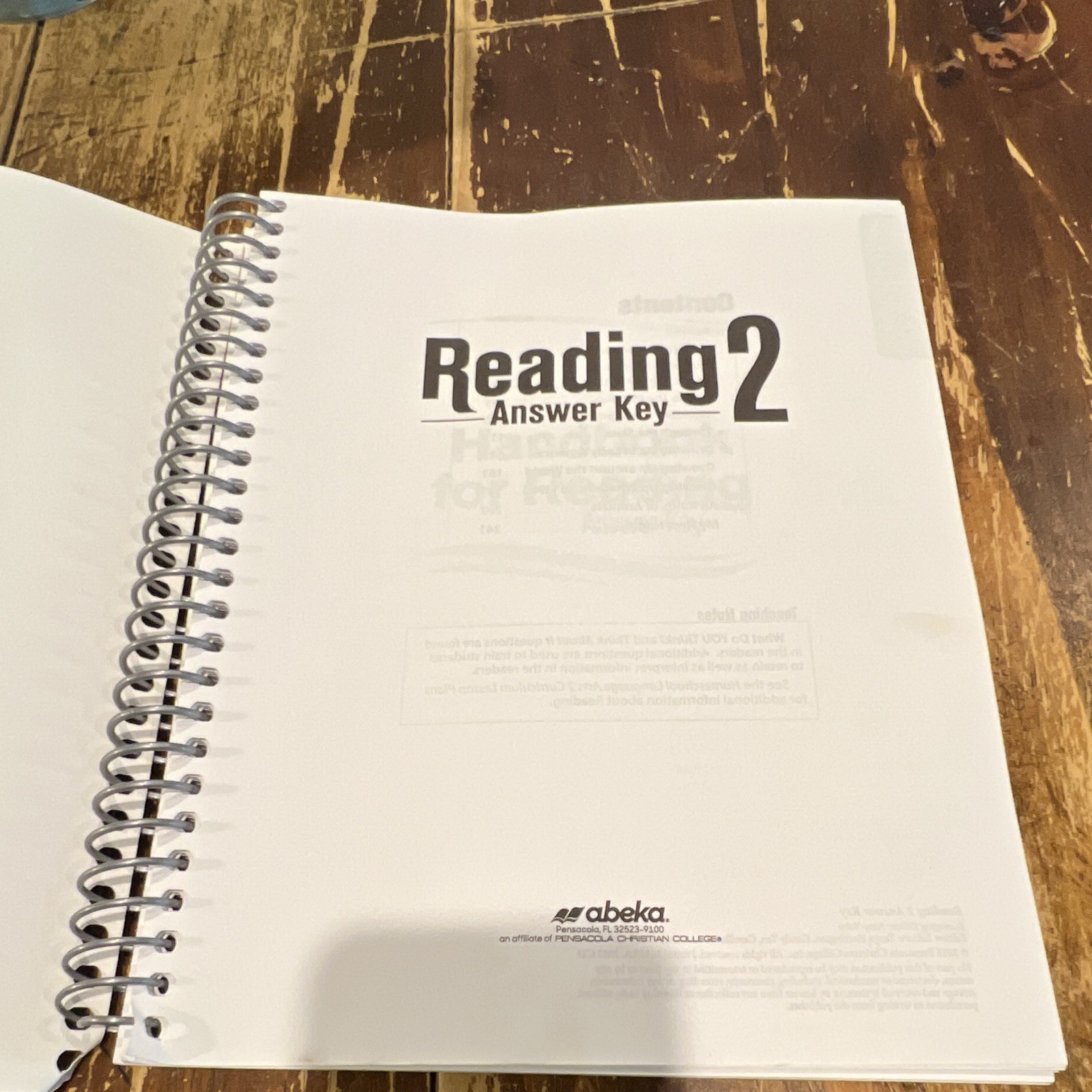 Abeka Reading 2 Answer Key Answer Book, Beginner Elementary, 2020 Spiral Bound