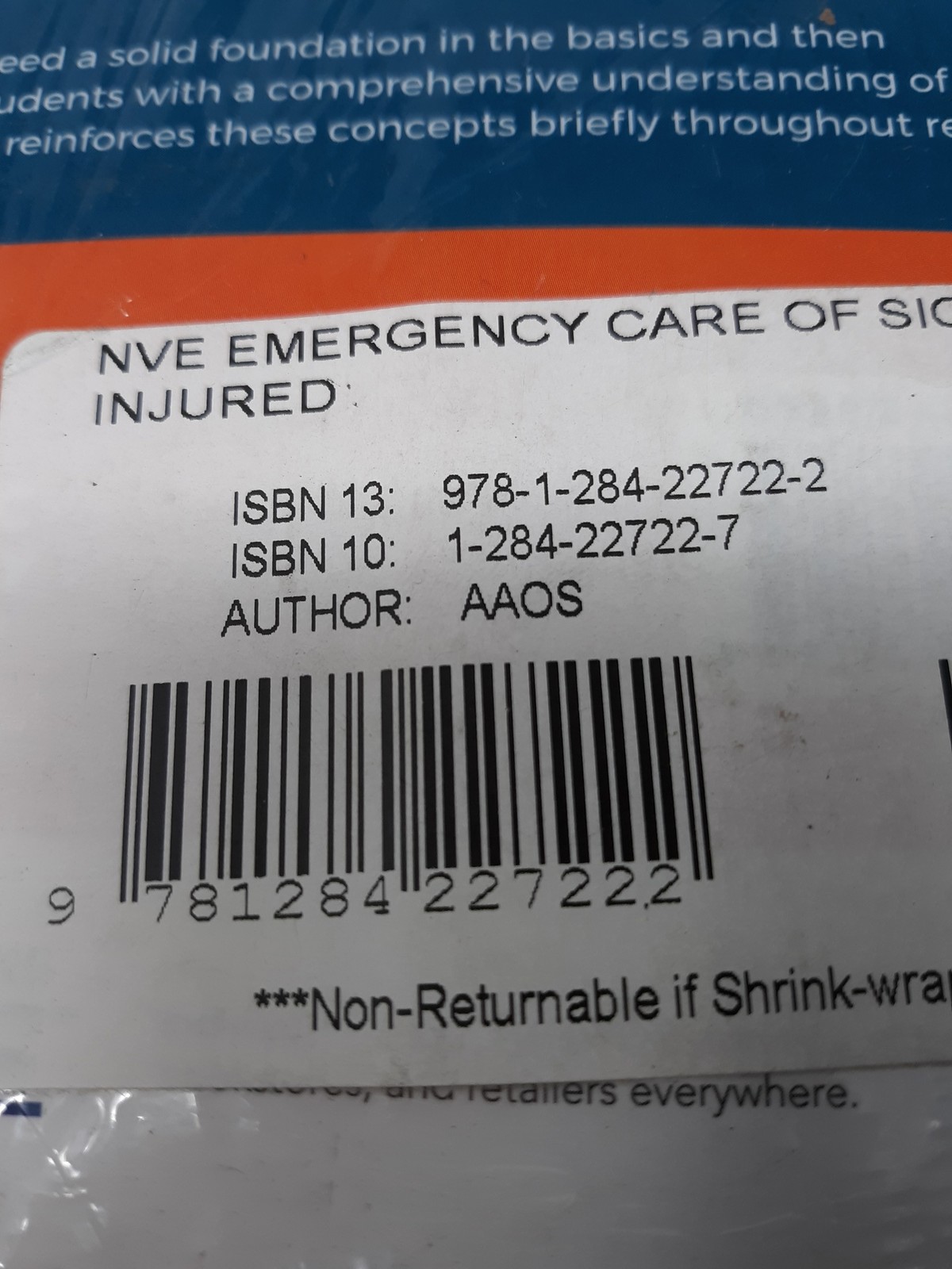 AAOS Emergency Care Transportation Sick Injured Twelfth Edition Navigate Access