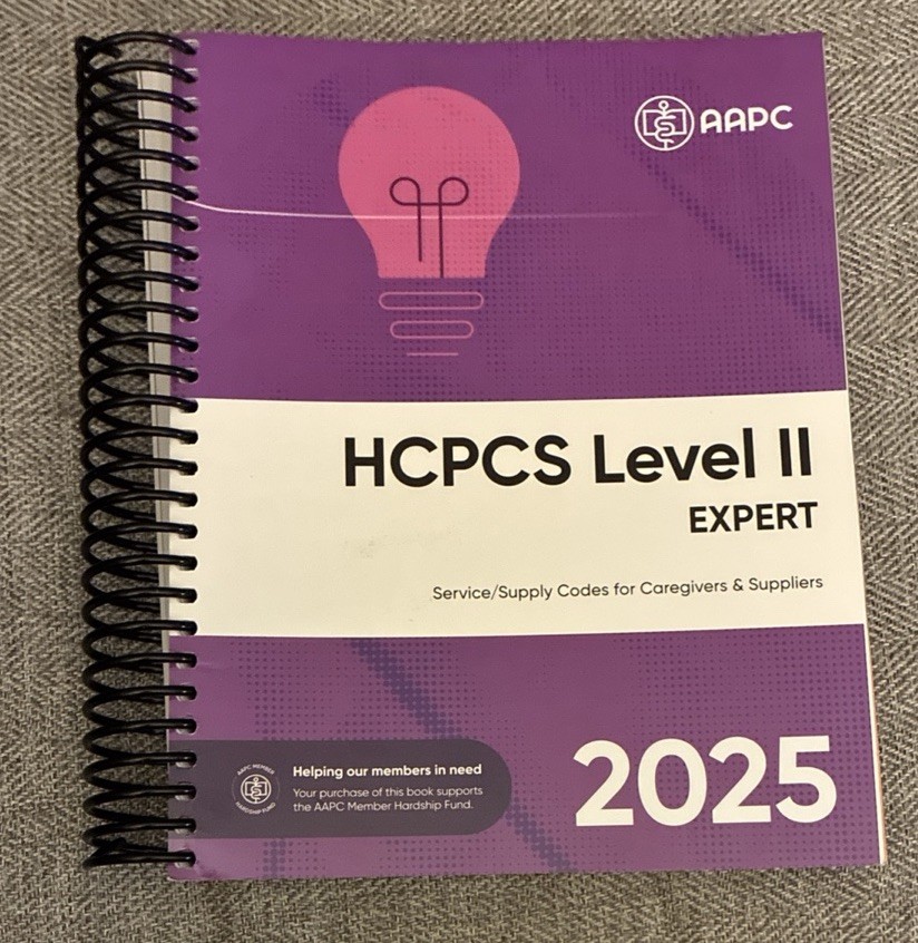 AAPC HCPCS Level II Expert 2025 Spiral Bound Textbook Medical Coding FREE SHIP