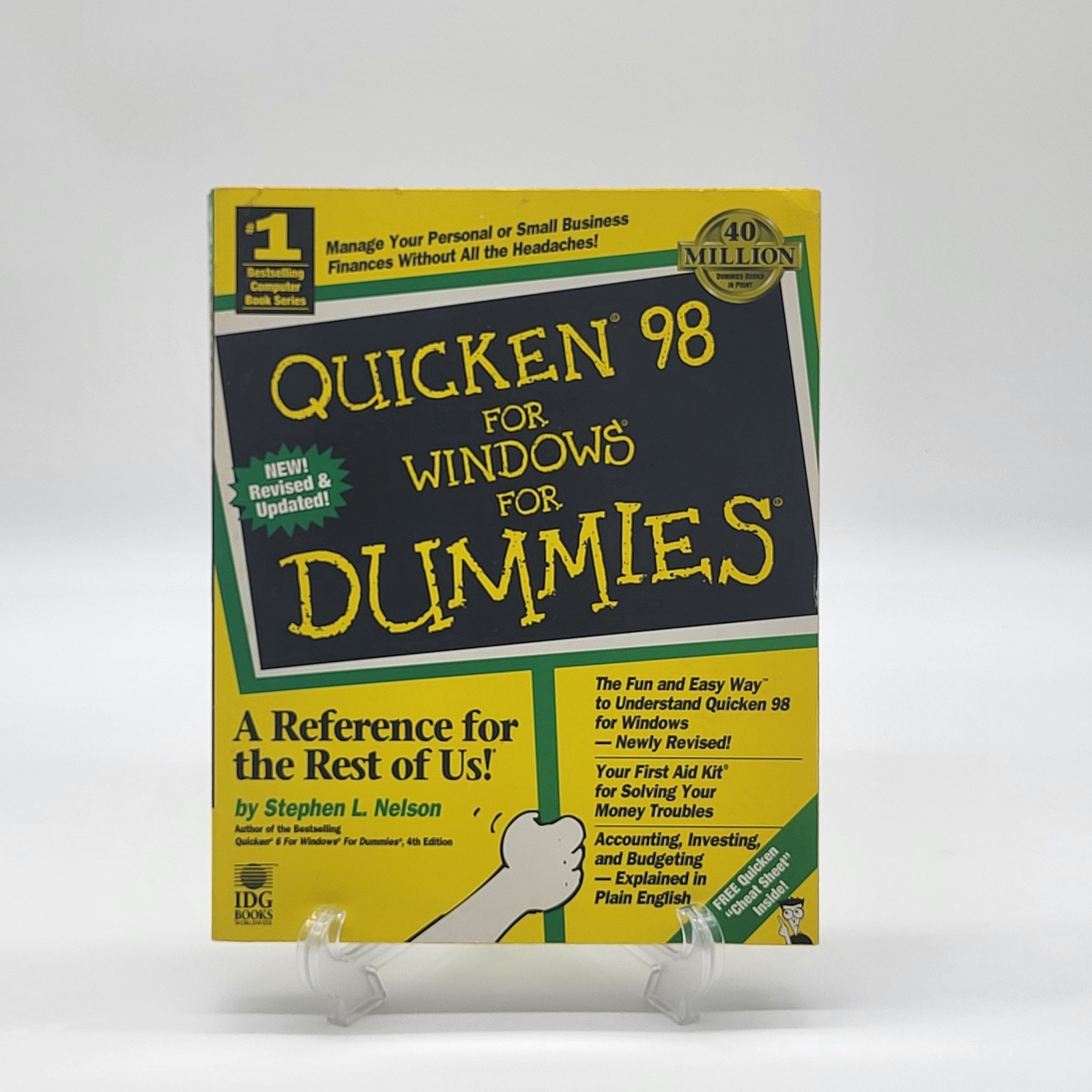 Networking For Dummies & Quicken 98 For Windows For Dummies Vintage Book Lot