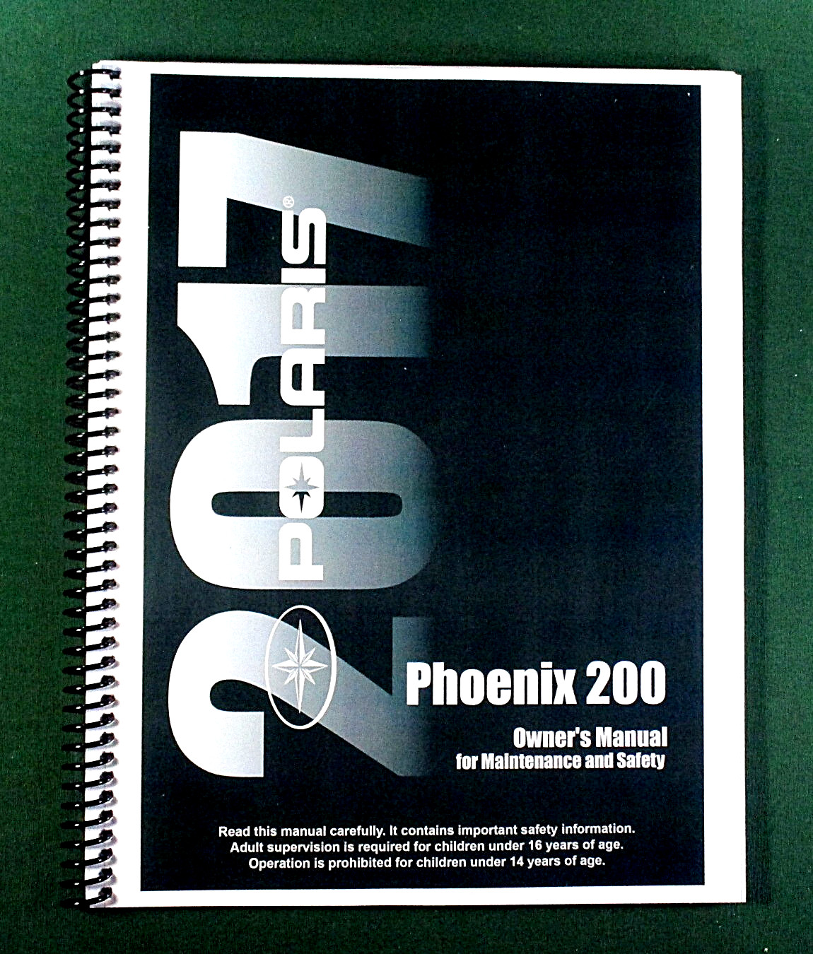 2017 Polaris Phoenix 200 ATV Owner’s Manual: 114 Pages & Protective Covers