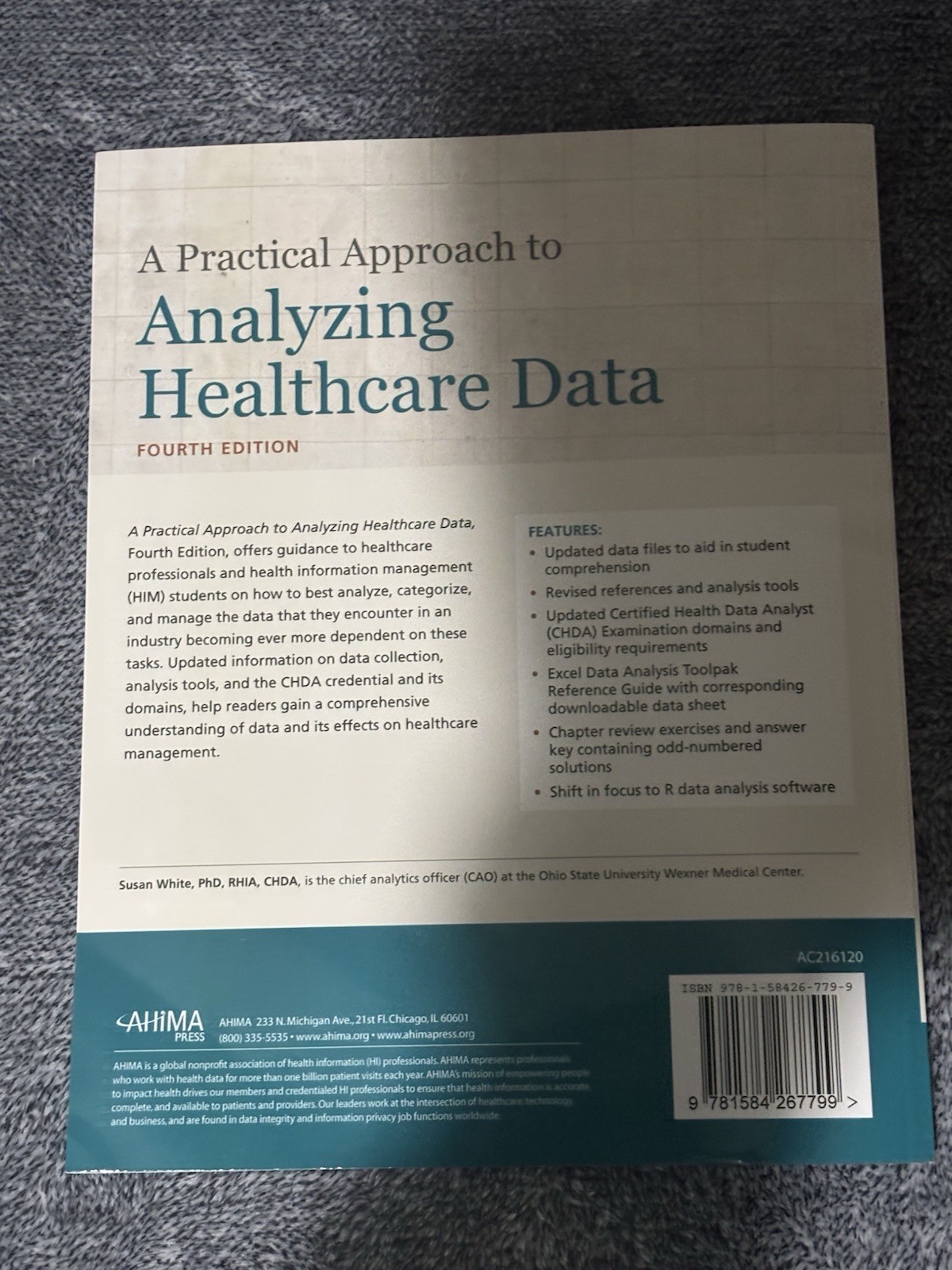 Susan White Practical Approach to Analyzing Healthcare Data 4th Ed PB