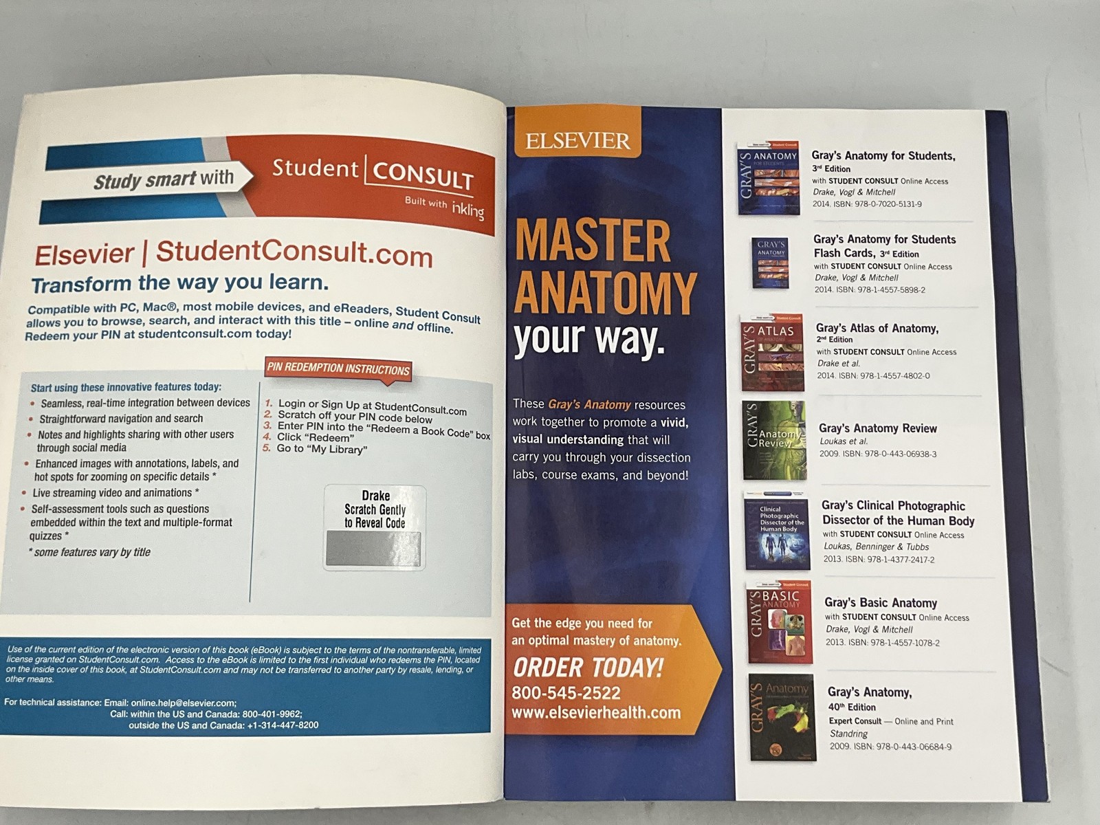 Gray’s Anatomy For Students 3rd Ed Drake Vogl Mitchell Elsevier ACCESS CODE