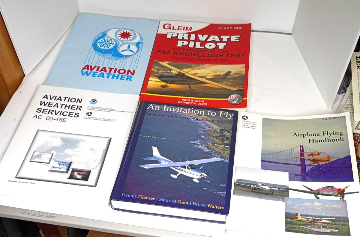 Private Pilot Gleim An Invitation To Fly Aviation Weather Test Books Lot of 5