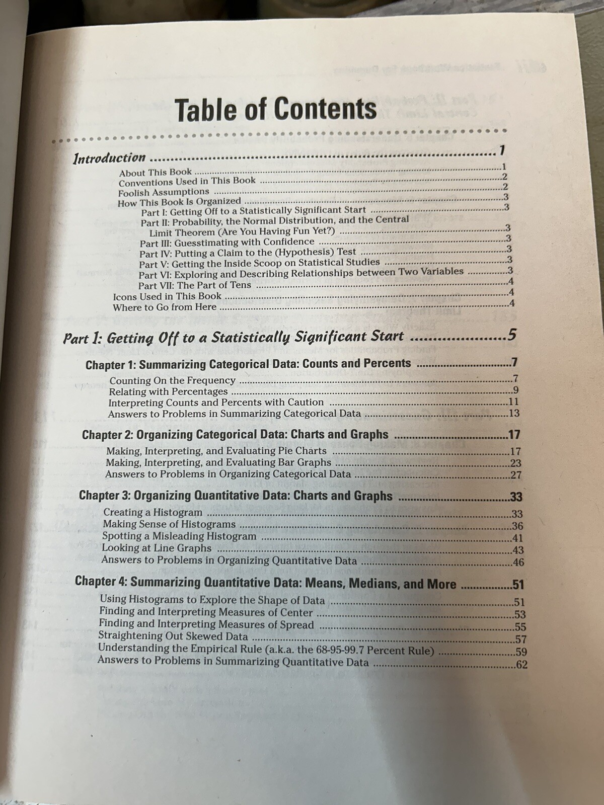 Statistics Workbook for Dummies by Deborah Rumsey (2005, Trade Paperback)
