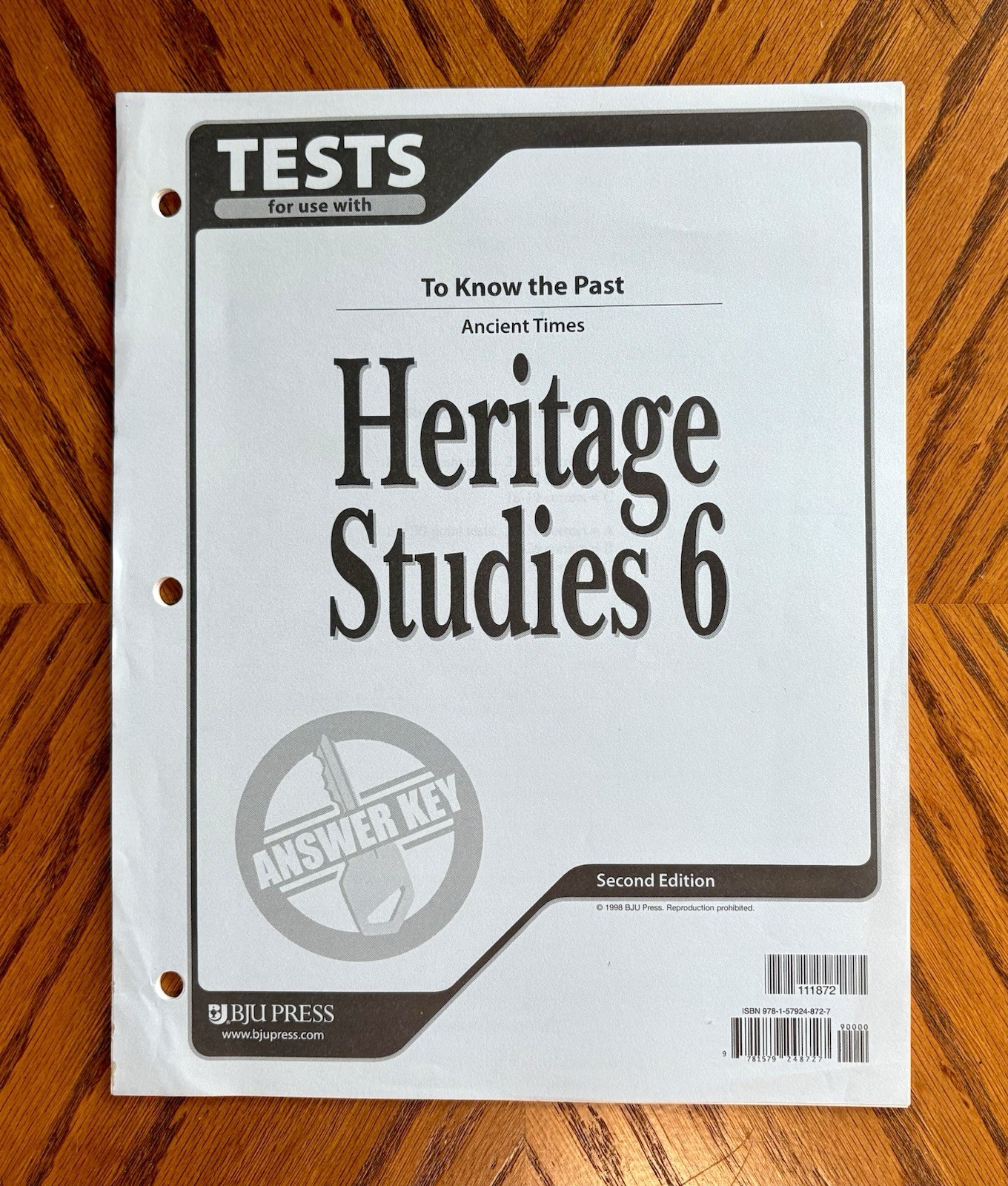 BJU Press Heritage Studies 6 Second Edition Home Teacher’s Edition, Tests, Answ…