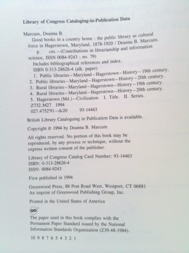 Good Books in a Country Home: The Public Library as Cultural Force… (1st Ed)