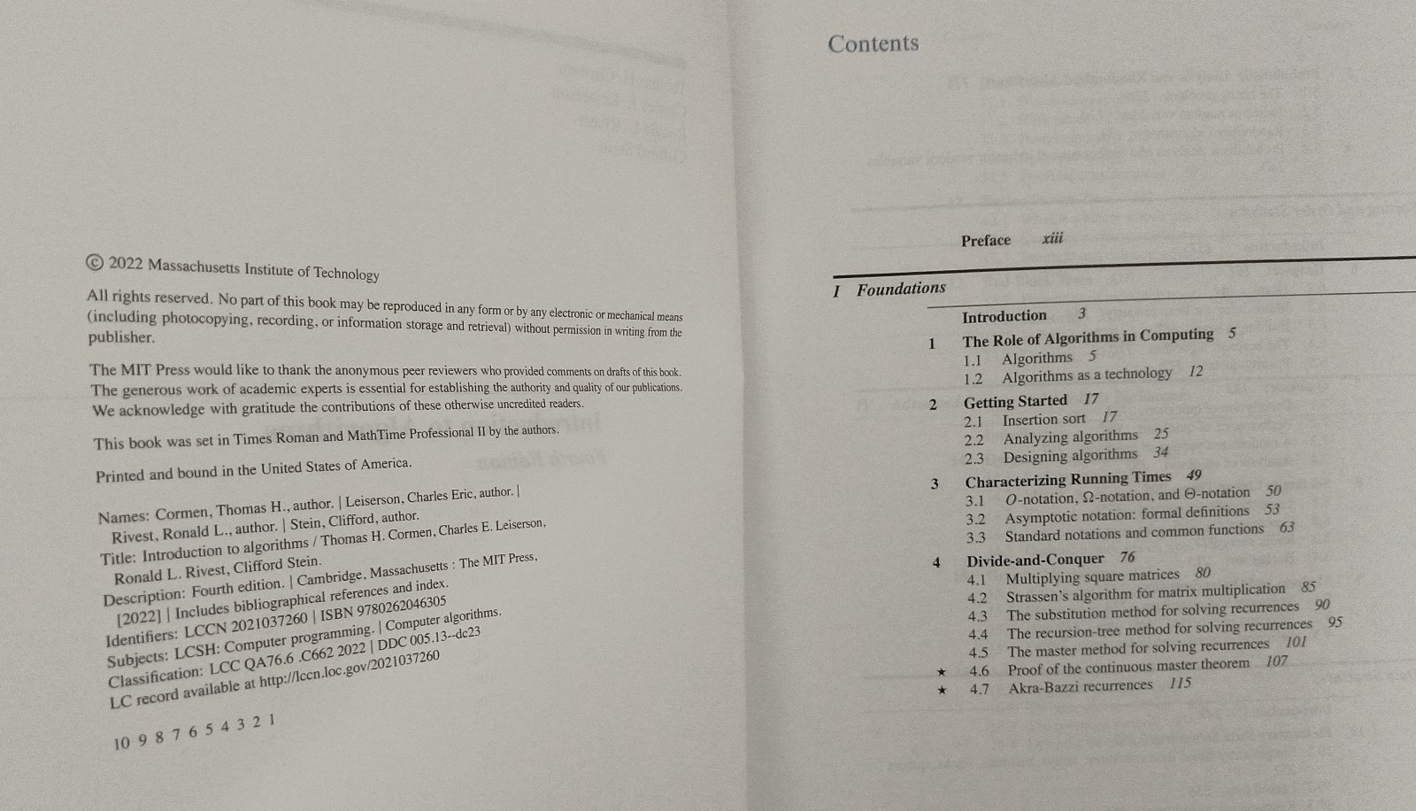 Introduction to Algorithms, 4TH ED, Rivest, Cormen,Stein,Leiser..IMPORT FEE PAID