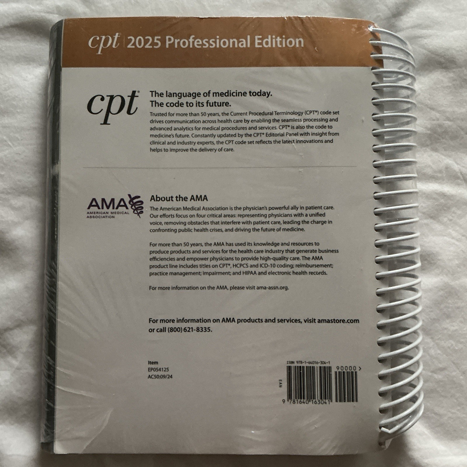 NEW CPT 2025 Professional Edition Codebook American Medical Association 2024