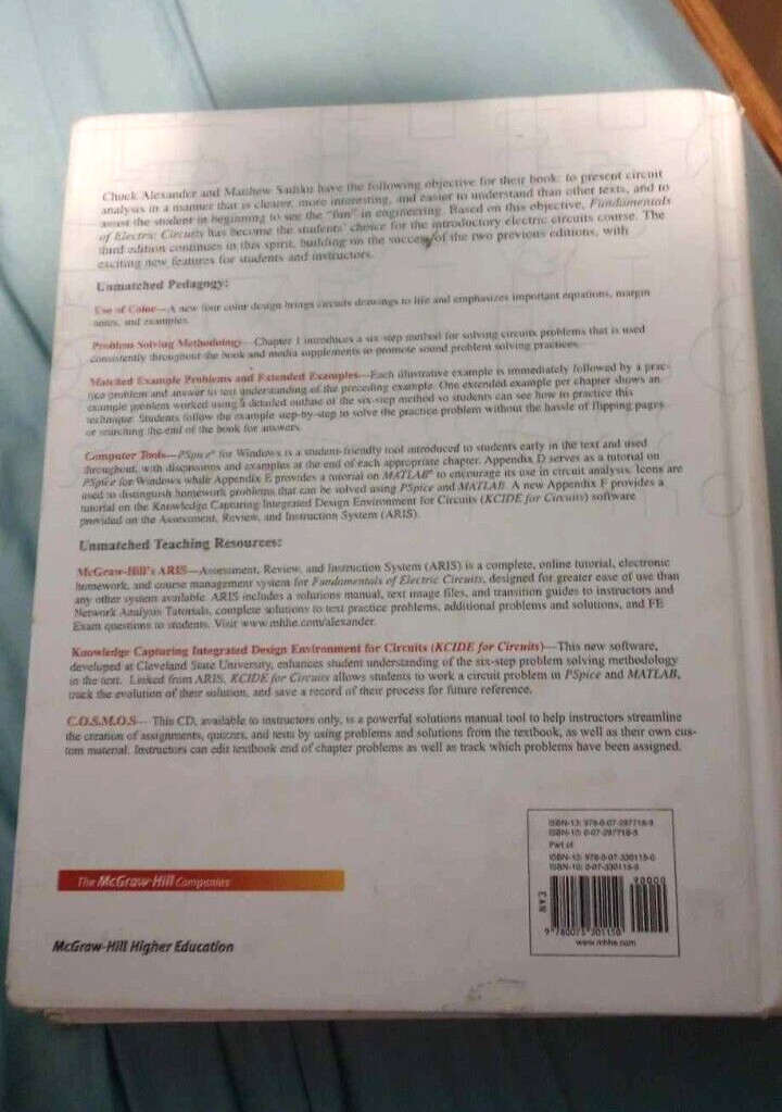 Fundementals of Electric Circuits by Charles K. Alexander & Matthew N. O. Sadiku