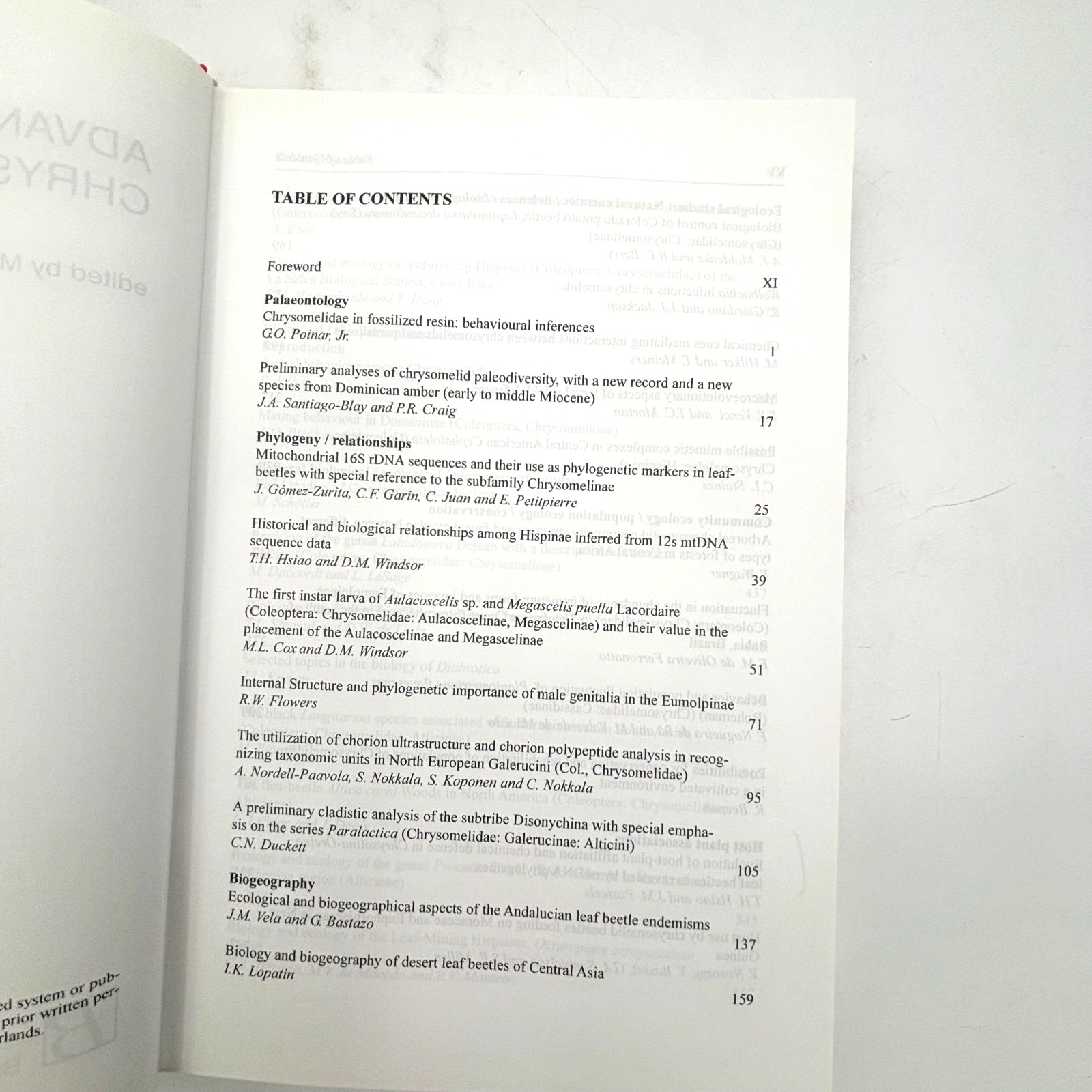 Advances in Chrysomelidae Biology 1 / M.L. Cox / 1999