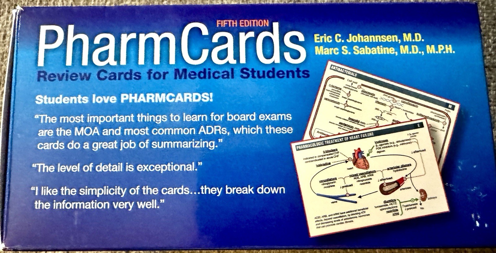 PharmCards by Eric Johannsen & Marc Sabatine (Fifth Edition, Cards,Flash Cards)