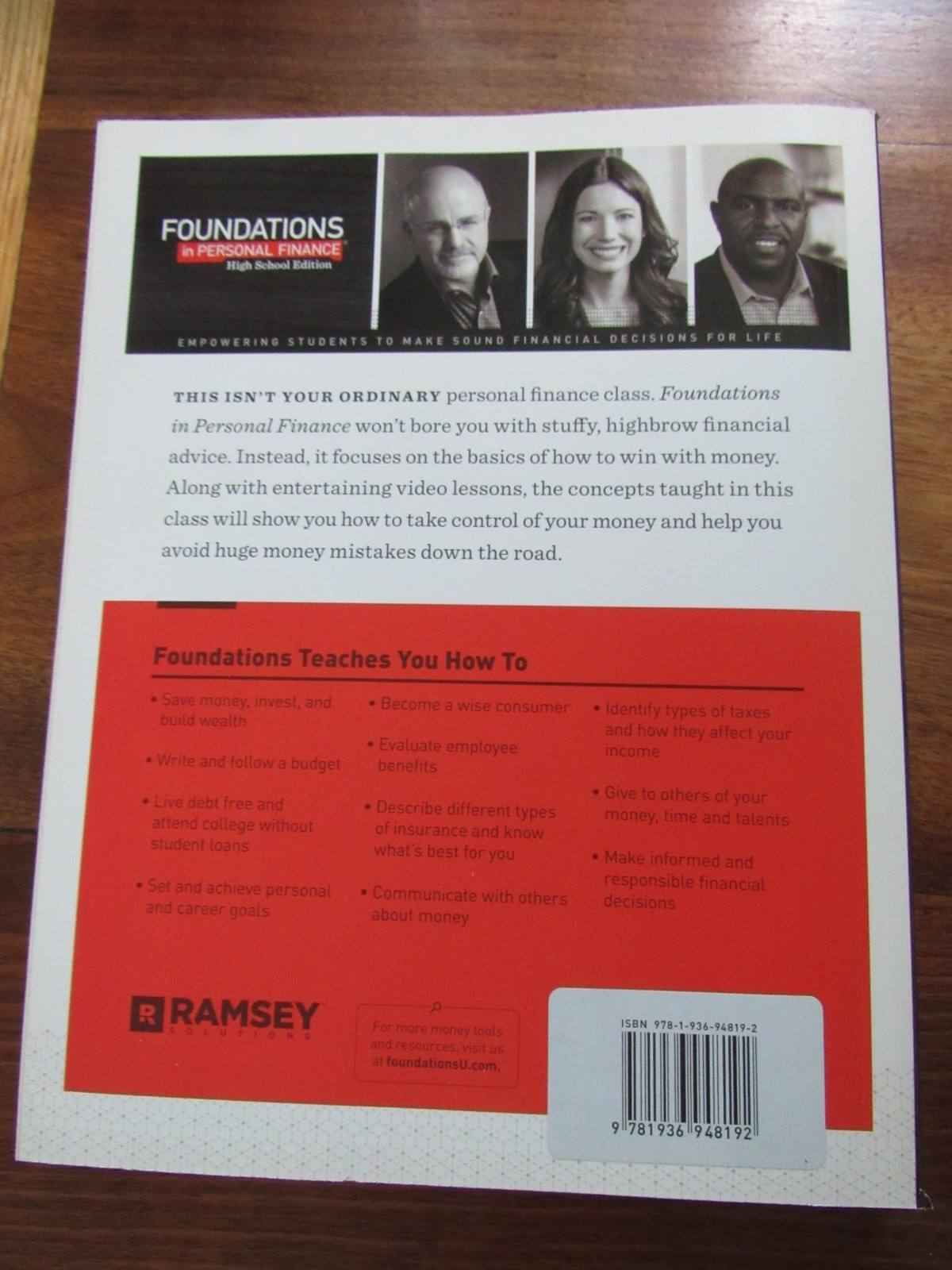 Foundations In Personal Finance High School Edition 2014 Workbook Dave Ramsey
