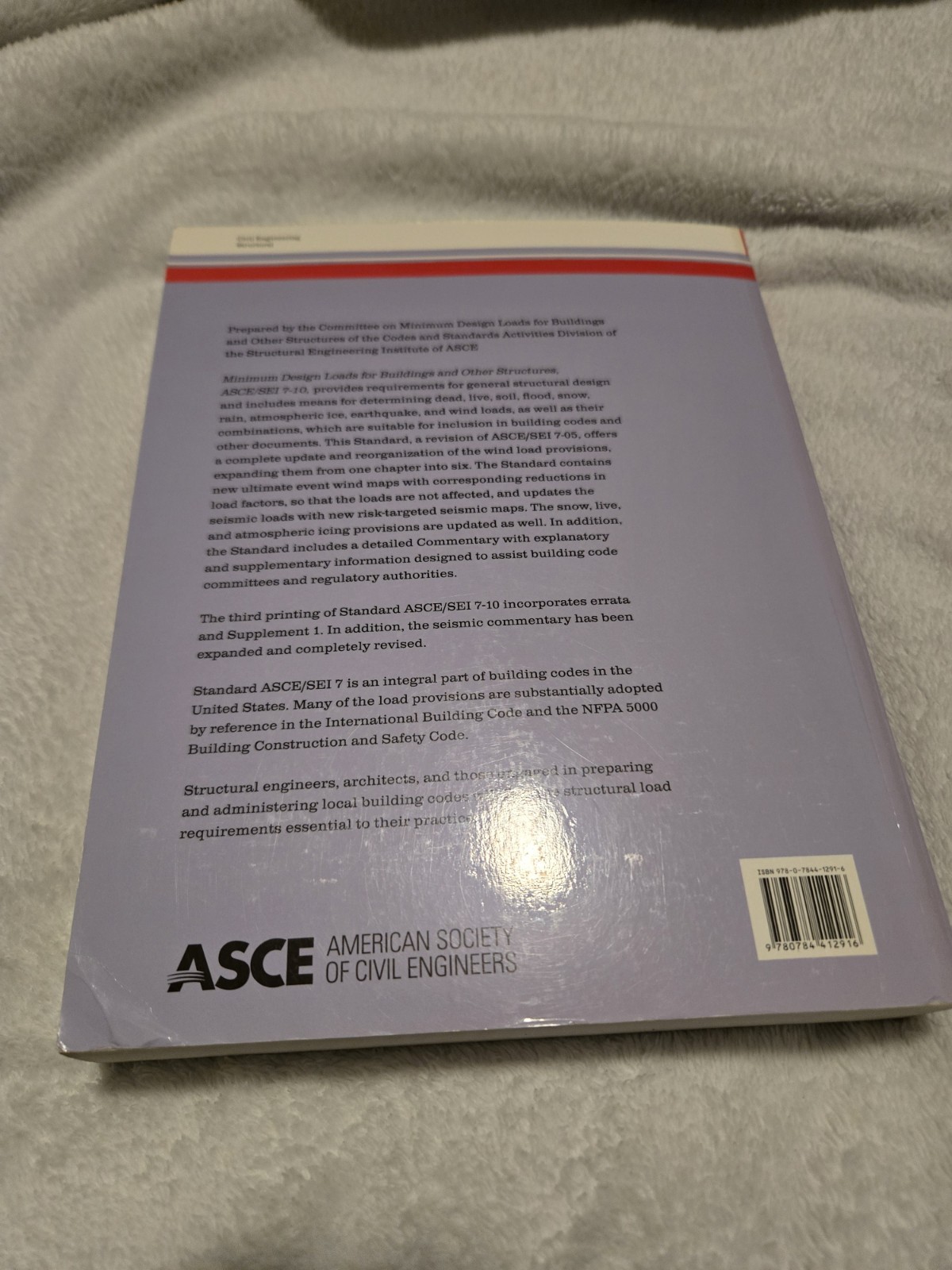 Minimum Design Loads for Buildings & Other Structures sei 7-10 by ASCE Paperback