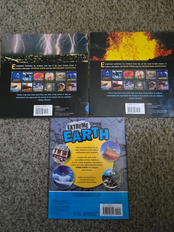Science Weather Earth Book Bundle Elementary Grades Lot of 3 Homeschool Kids