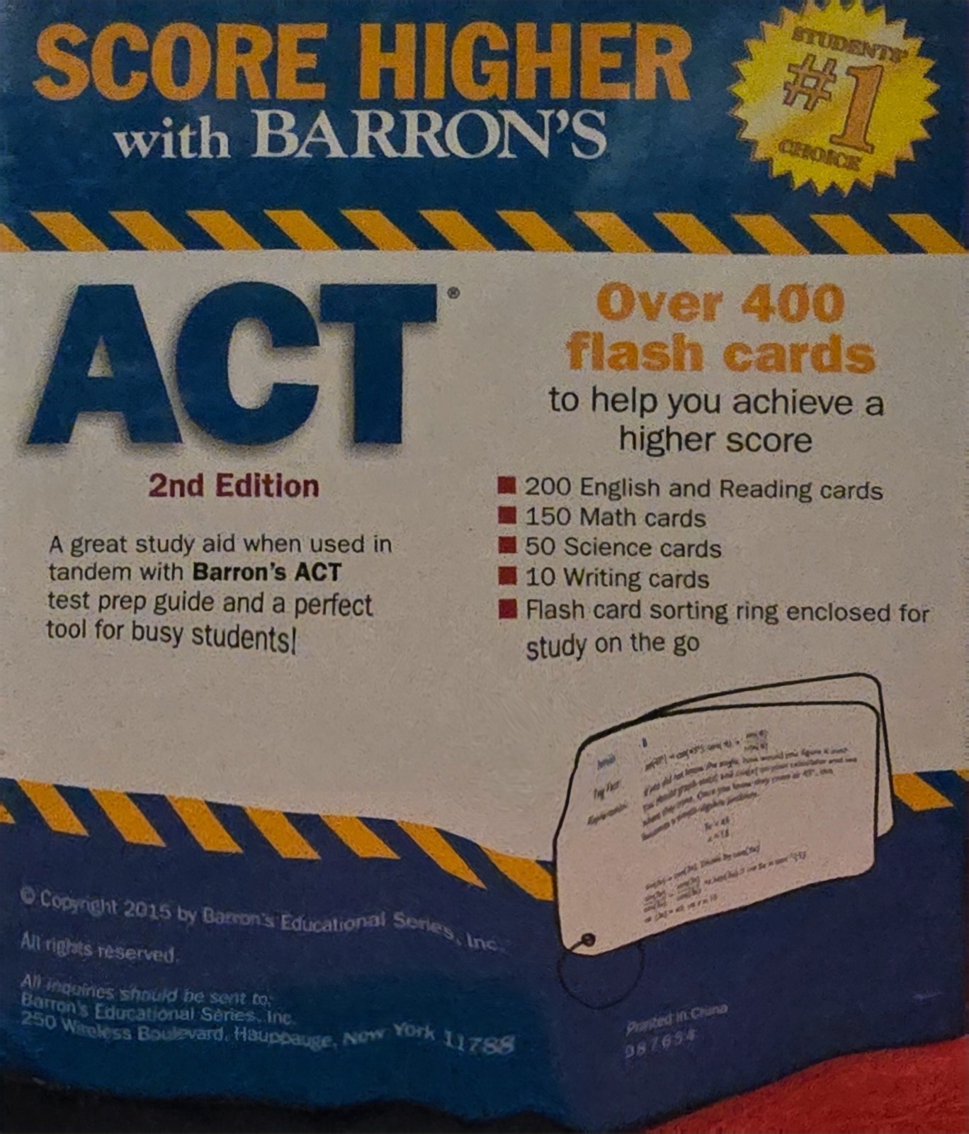 Barron’s Test Prep Ser.: Barron’s ACT Flash Cards : 410 Flash Cards to Help You