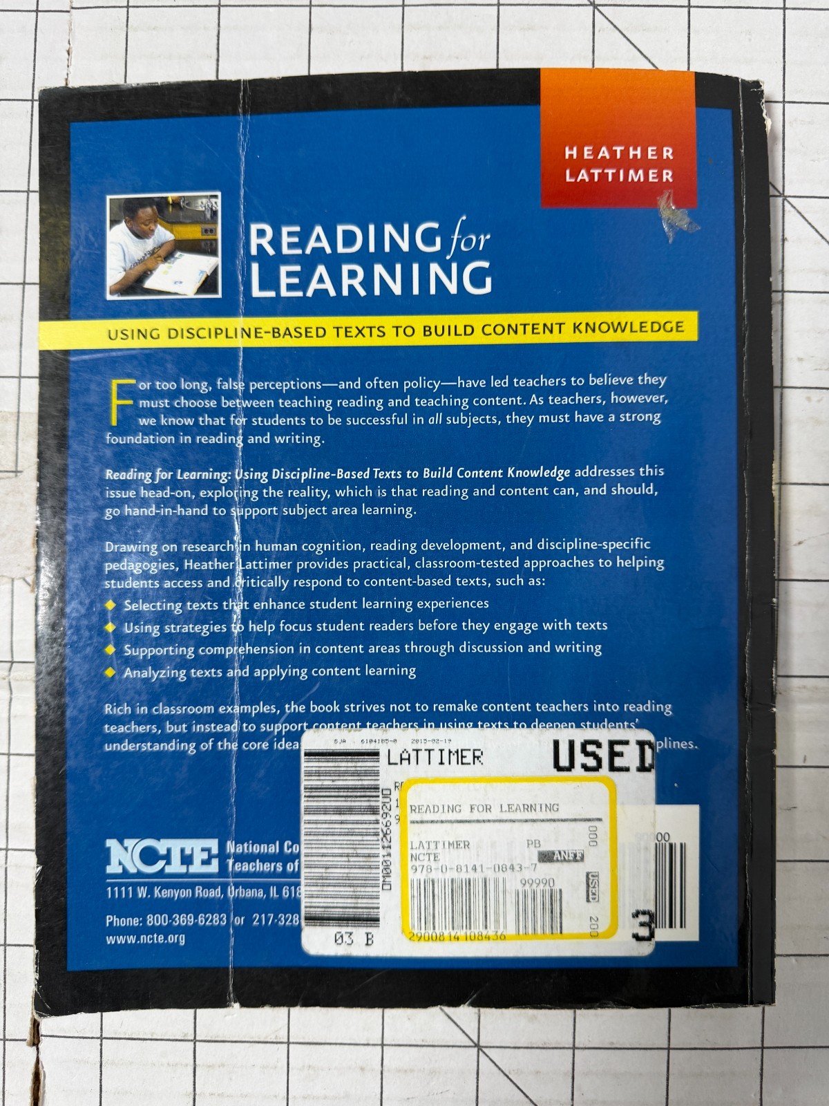 Reading for Learning : Using Discipline-Based Texts to Build Content Knowledge..