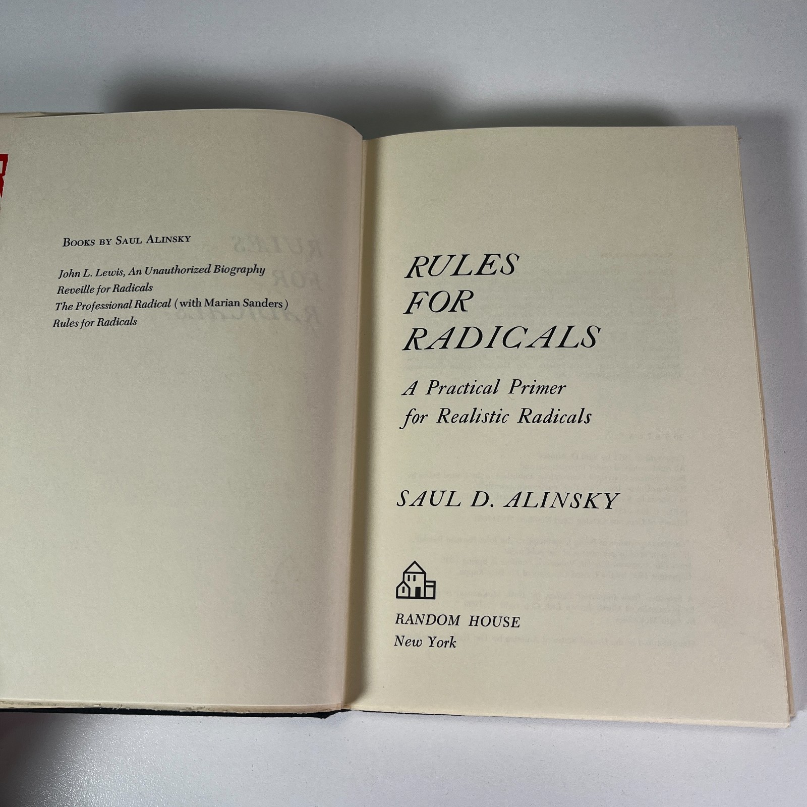 Rules for Radicals by Saul D. Alinsky (1971, 1st Edition, Hardcover) Book