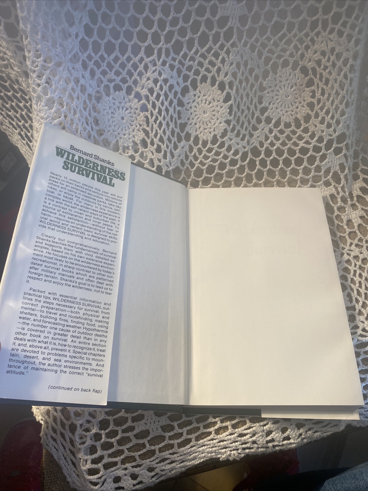 Wilderness Survival by Bernard Shanks 1980, Hardcover with Dust Jacket