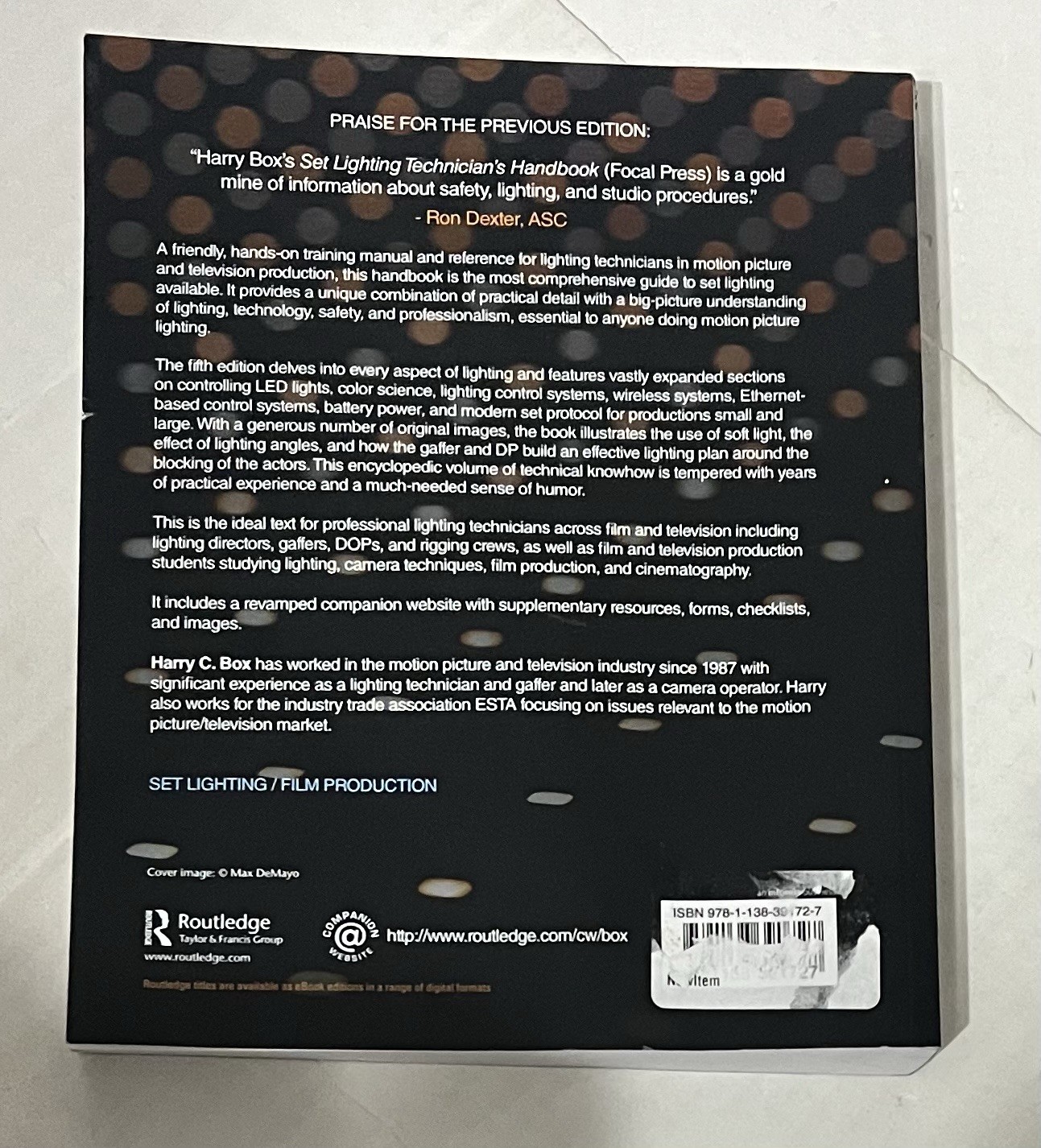Set Lighting Technician’s Handbook : Film Lighting 5th by Harry C. Box Paperback