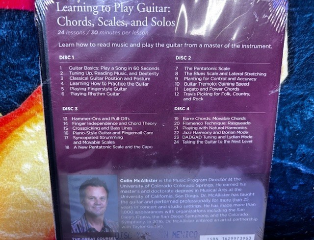 Great Courses: Learn to Play Guitar, Chords Scales & Solos (4-DVD Set, 2017) NEW