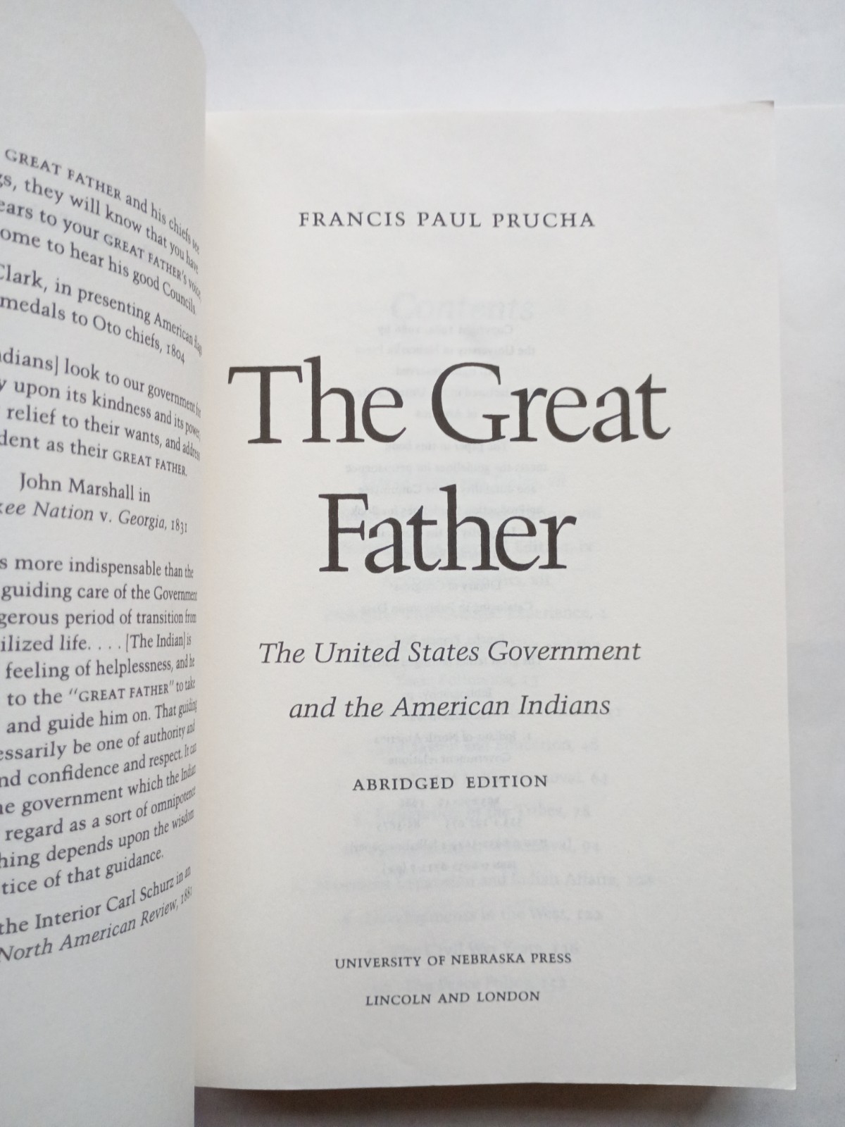 The Great Father, Francis Paul Prucha, 1986 – Untracked Spine -Vintage Christian