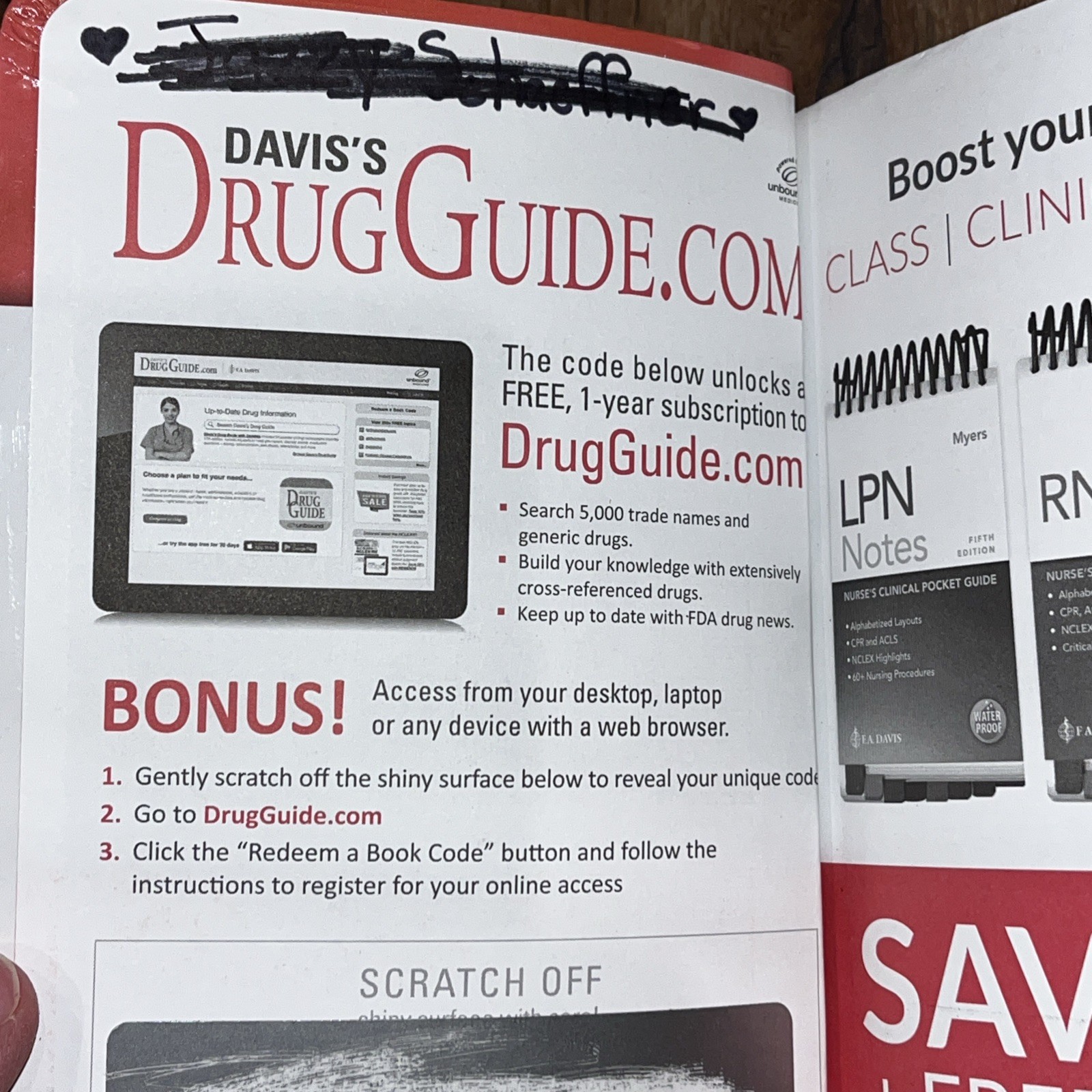Davis’s Drug Guide for Nurses 18th Ed by Vallerand PhD Scratched Code