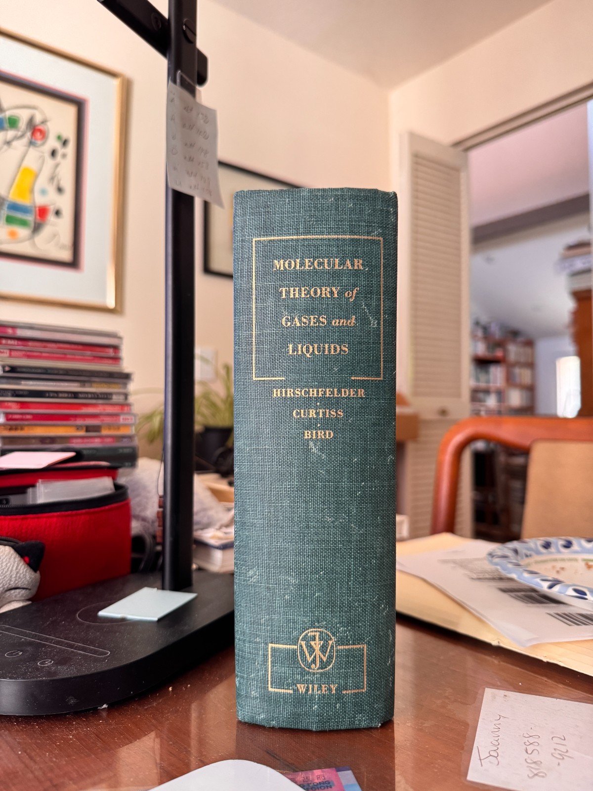 Molecular Theory of Gases & Liquids, Hirschfelder, Curtiss & Bird, Hardcover